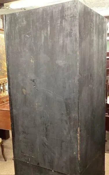 Antique 19th Century English Inlaid Mahogany 2 Piece Corner Cupboard - 7