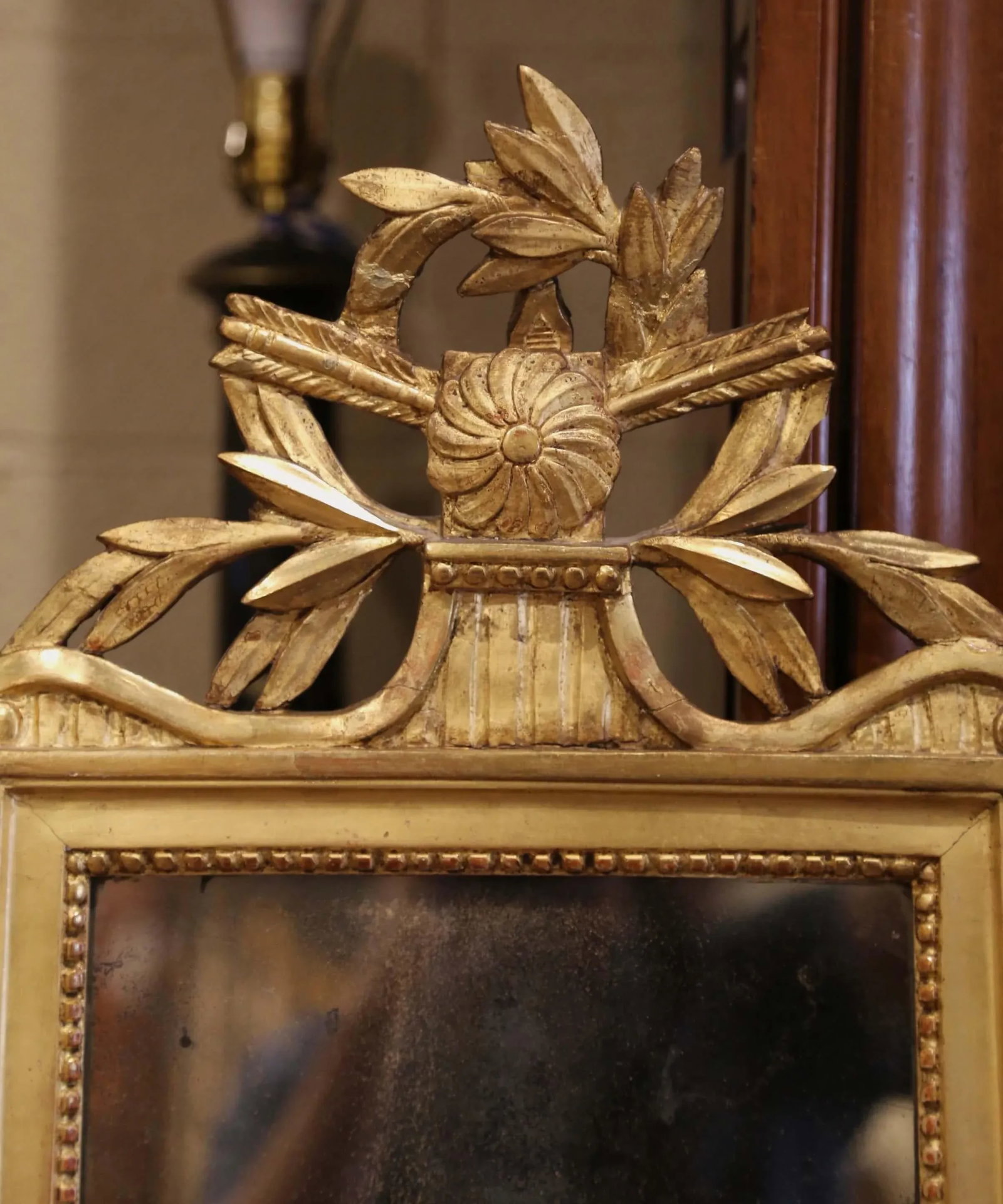18th Century French Louis XVI Carved Giltwood Wall Mirror From Provence - 6