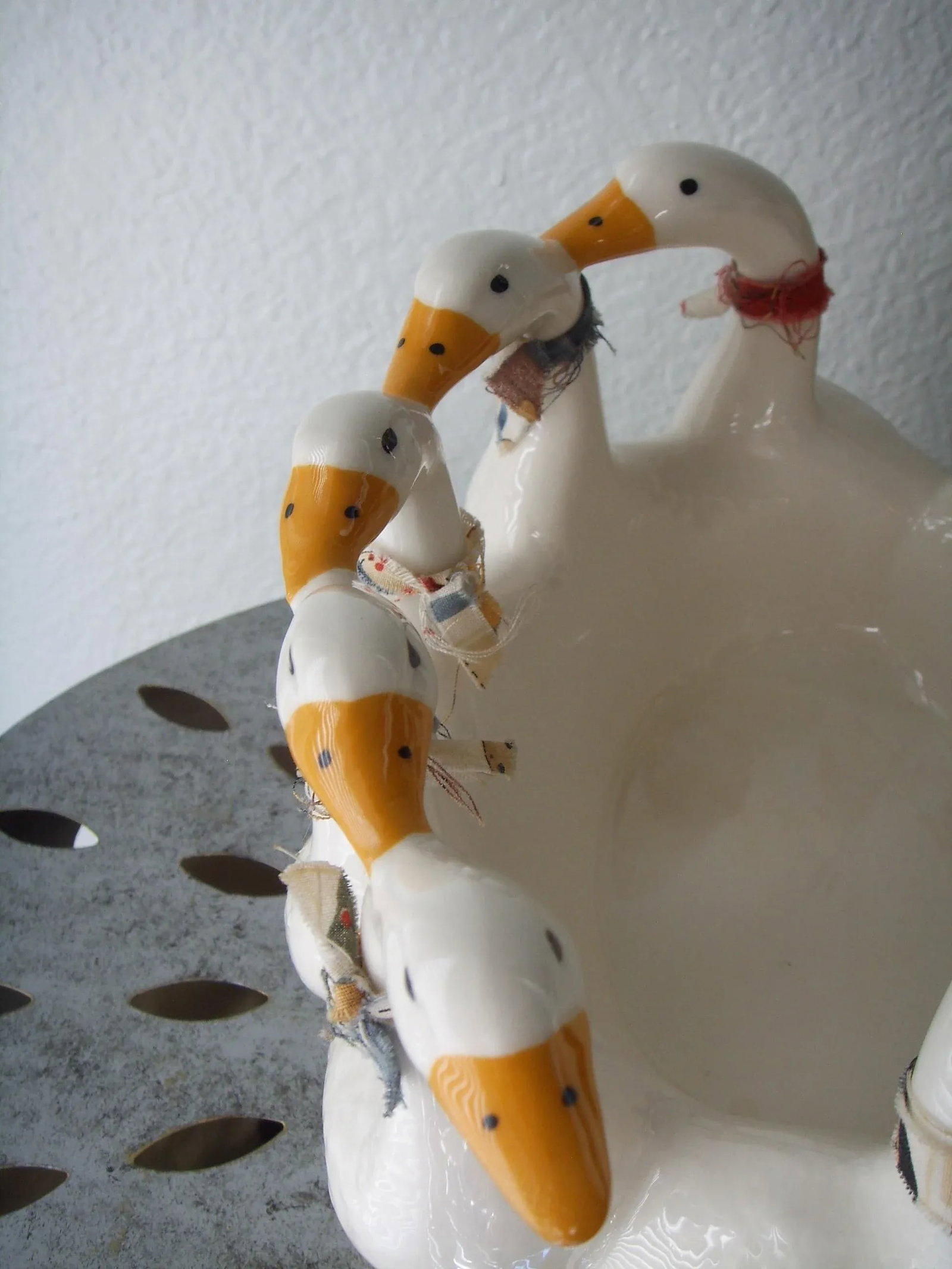 Michael Mortl Styled Ceramic Round of Geese Planter - 5