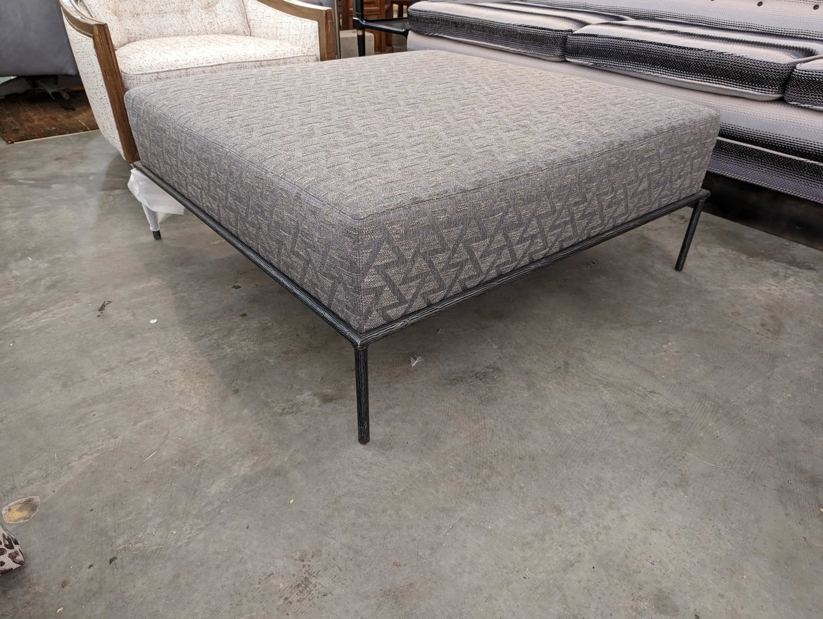 Lee Industries Grey Lee Ottoman/Coffee Table - 2