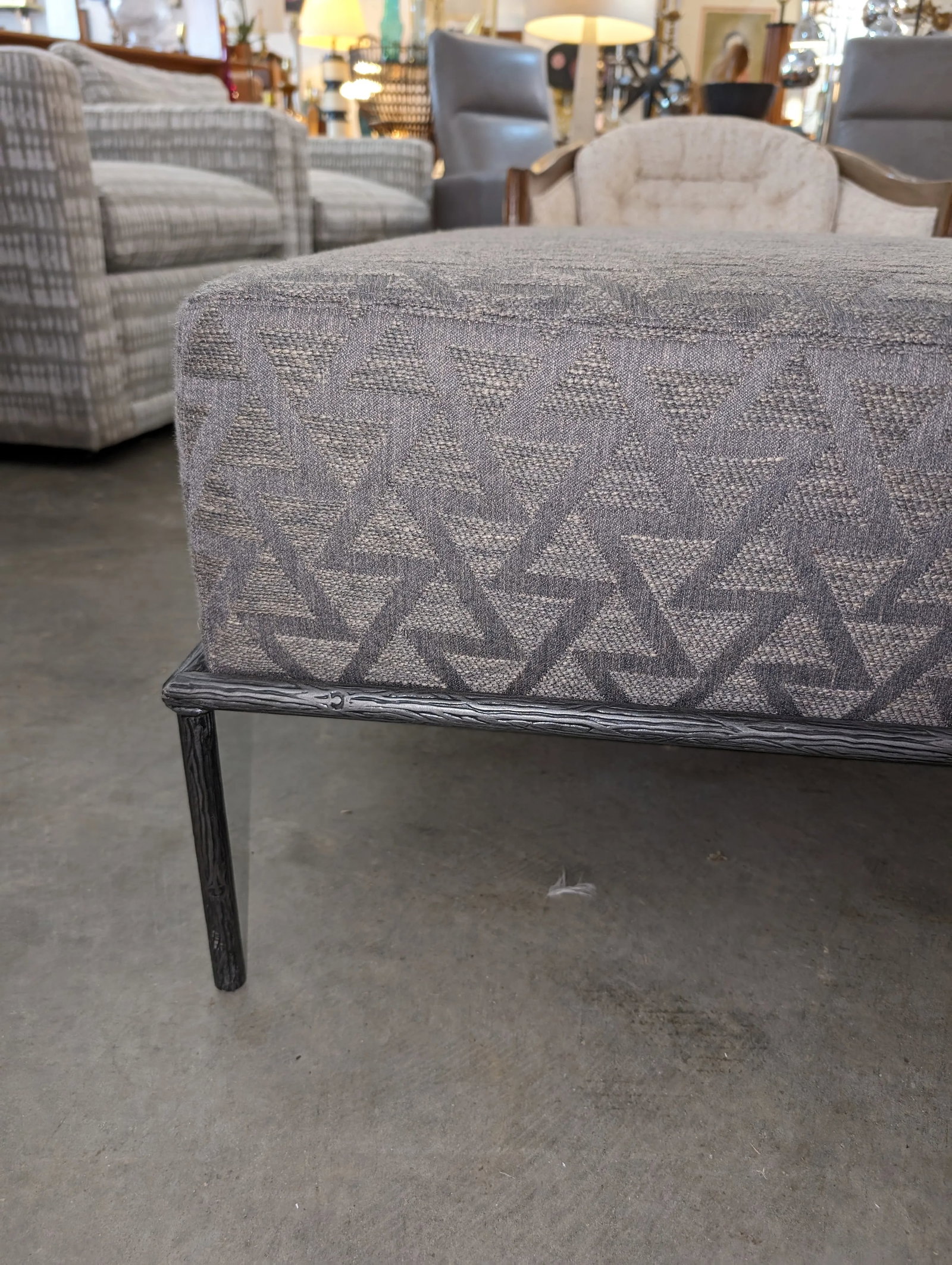 Lee Industries Grey Lee Ottoman/Coffee Table - 3