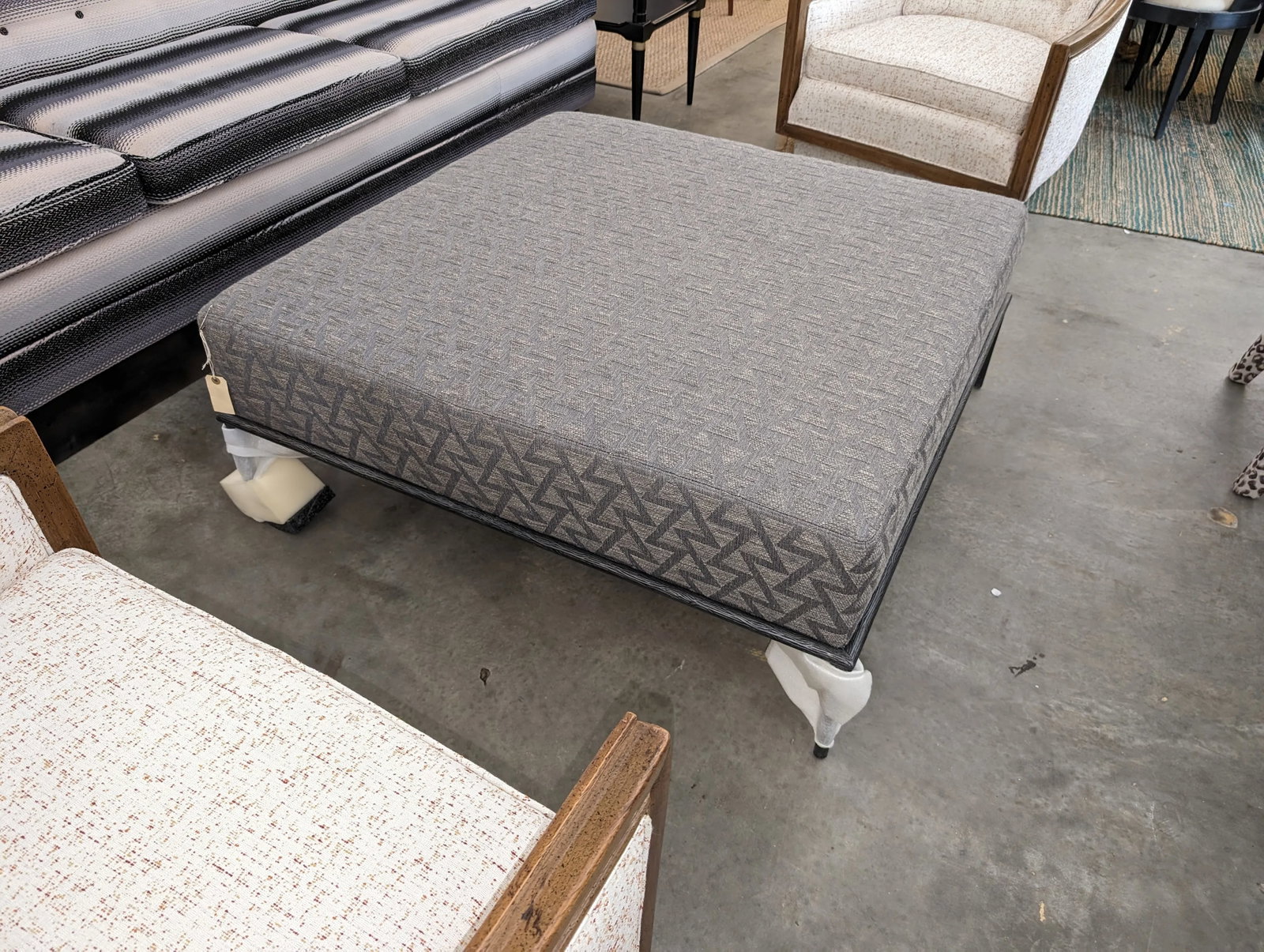 Lee Industries Grey Lee Ottoman/Coffee Table - 4