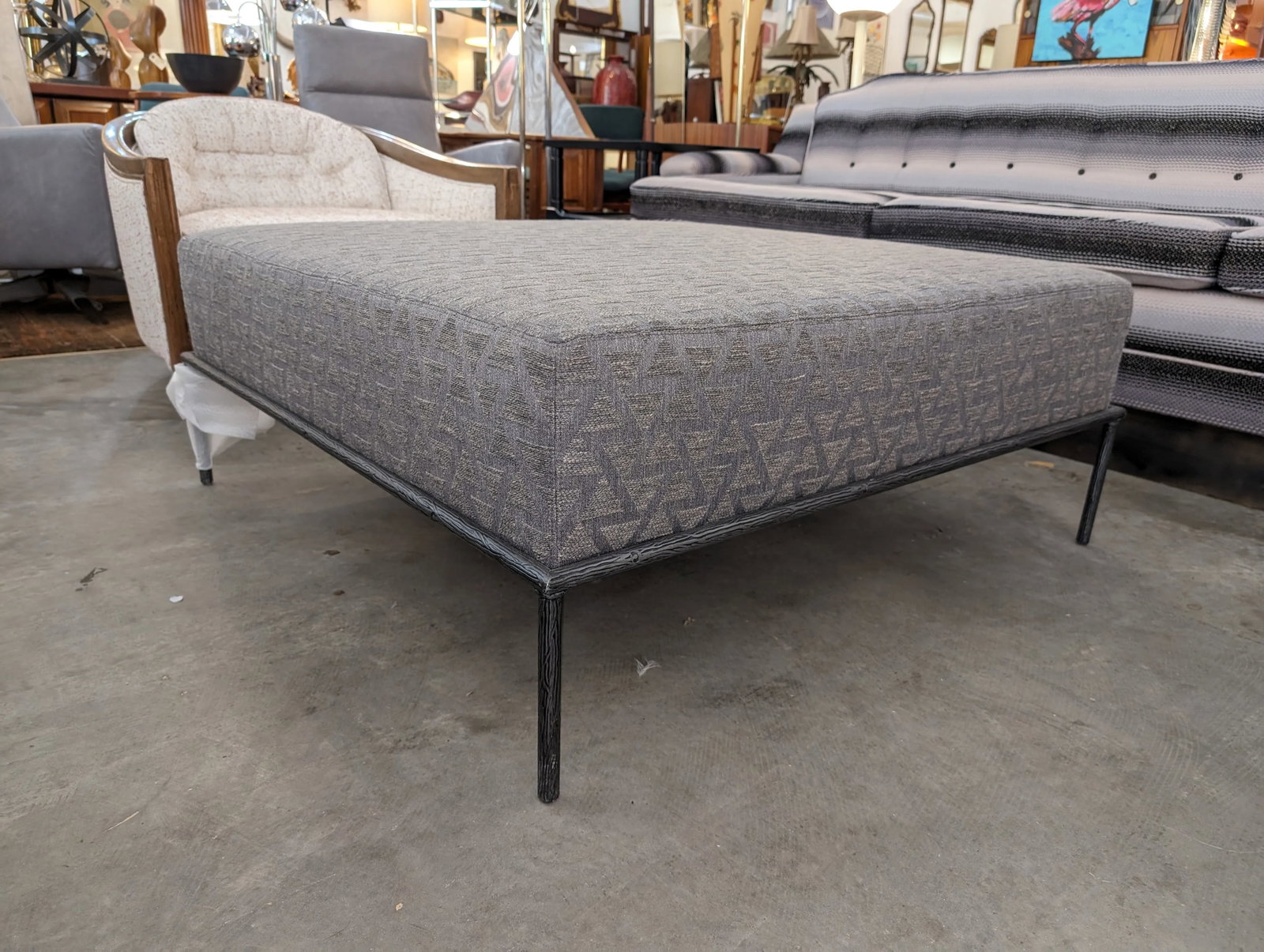Lee Industries Grey Lee Ottoman/Coffee Table - 8