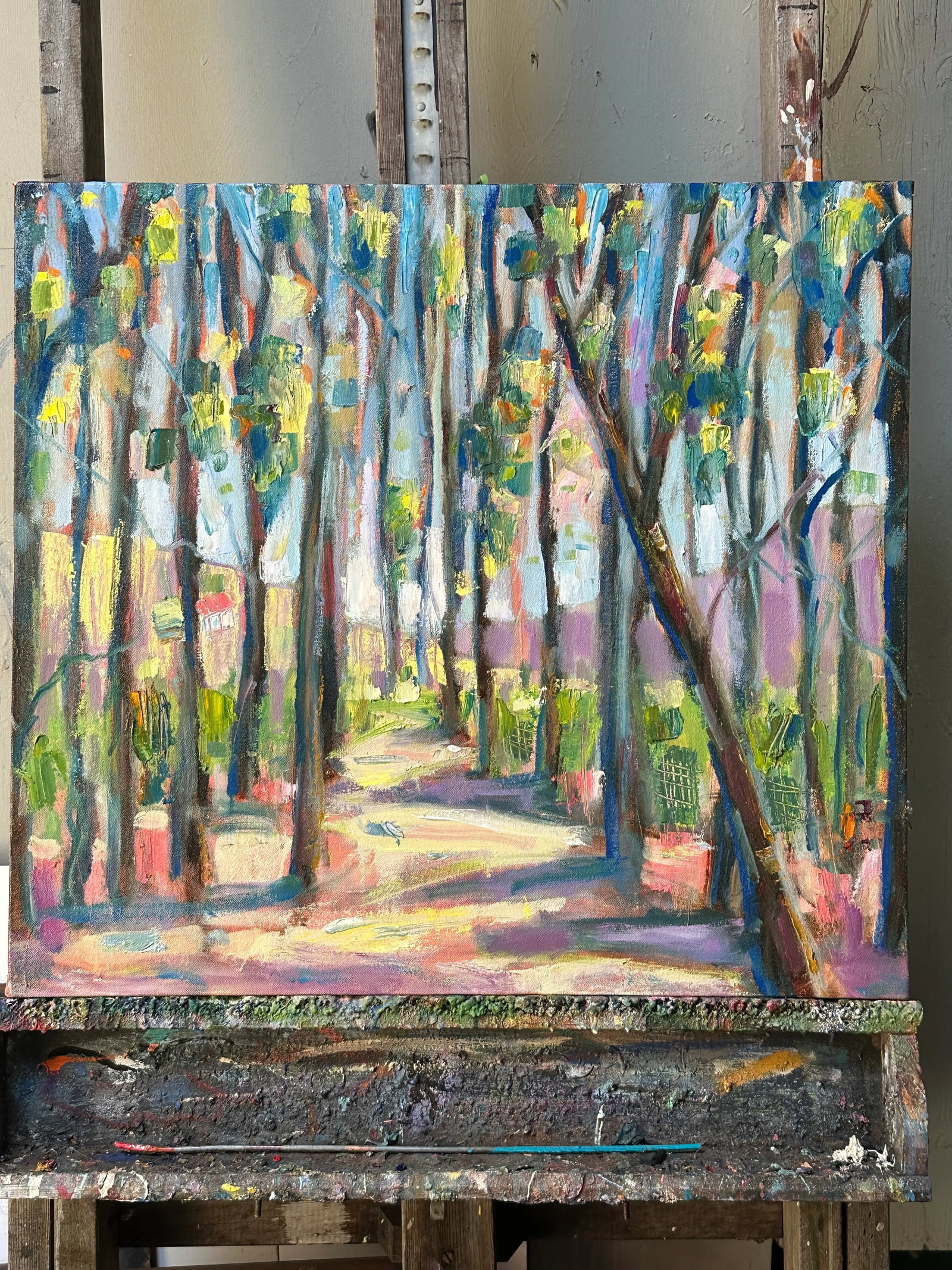 Trees Wall Art L Stretched Oil Painting Hartman Landscape - 5