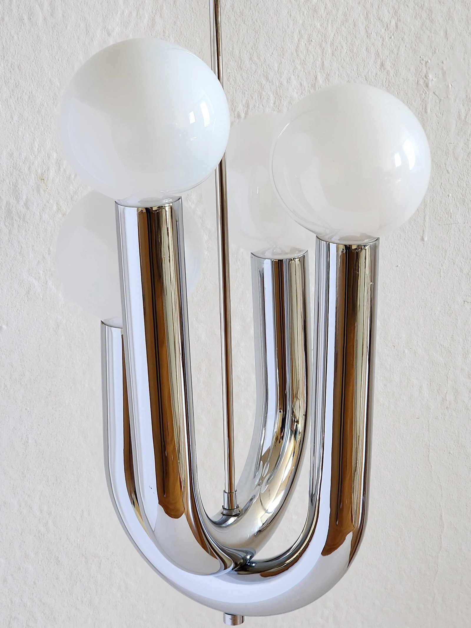 Mid Century Modern Chrome Chandelier Pendant - 10