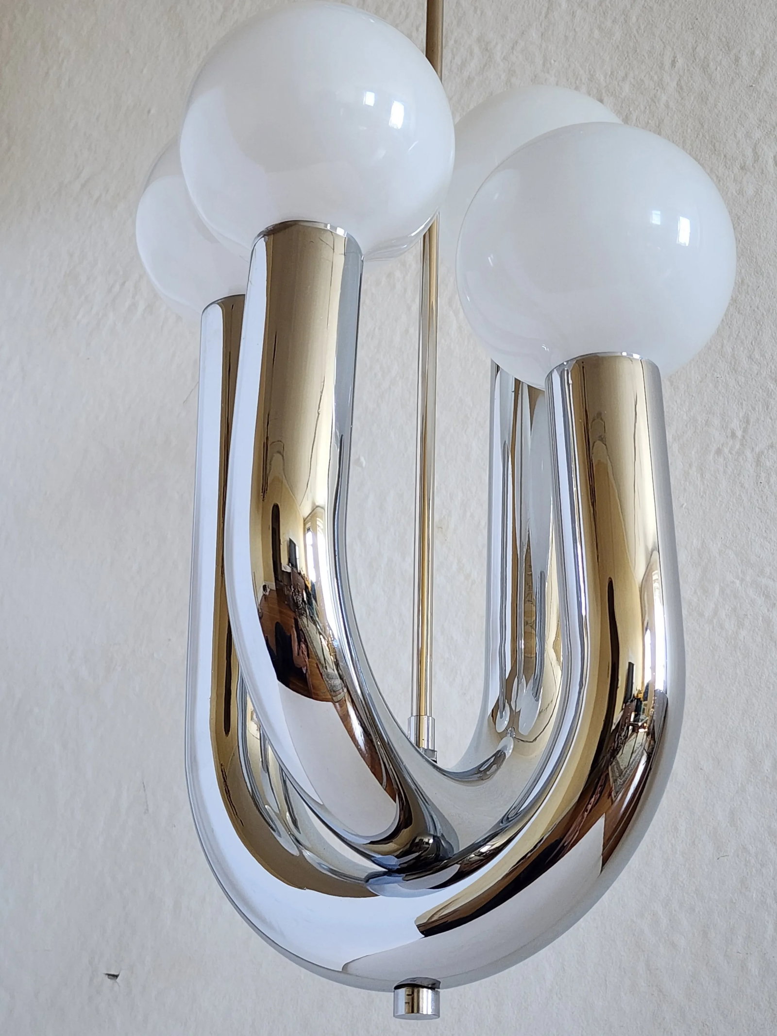 Mid Century Modern Chrome Chandelier Pendant - 5