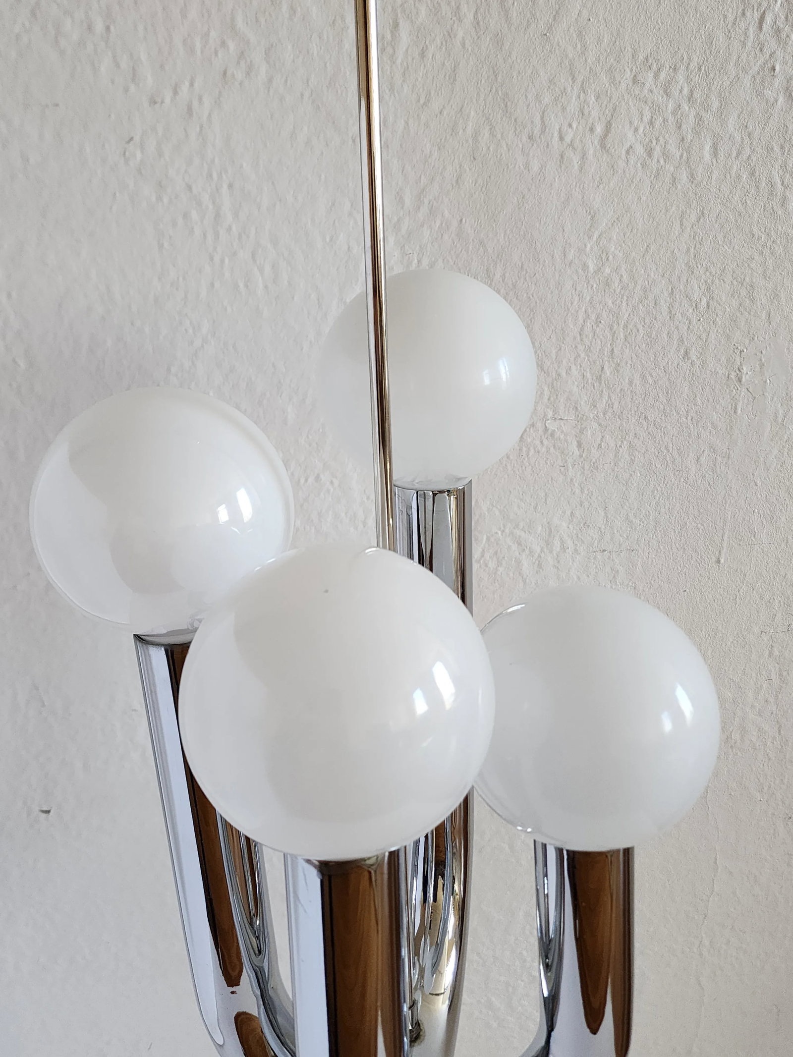 Mid Century Modern Chrome Chandelier Pendant - 9