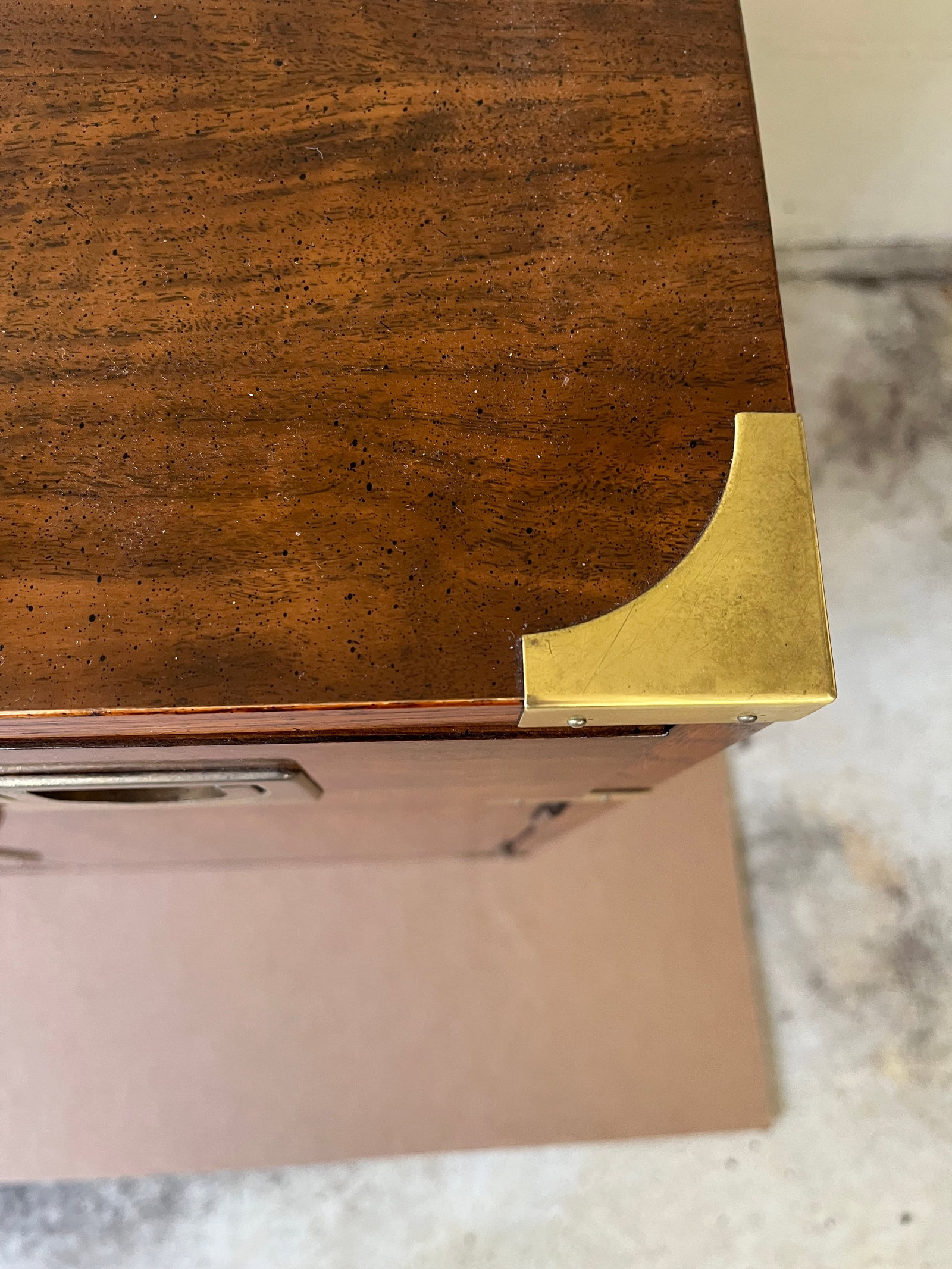 1960s Vintage Drexel Campaign Style Nightstand - 2