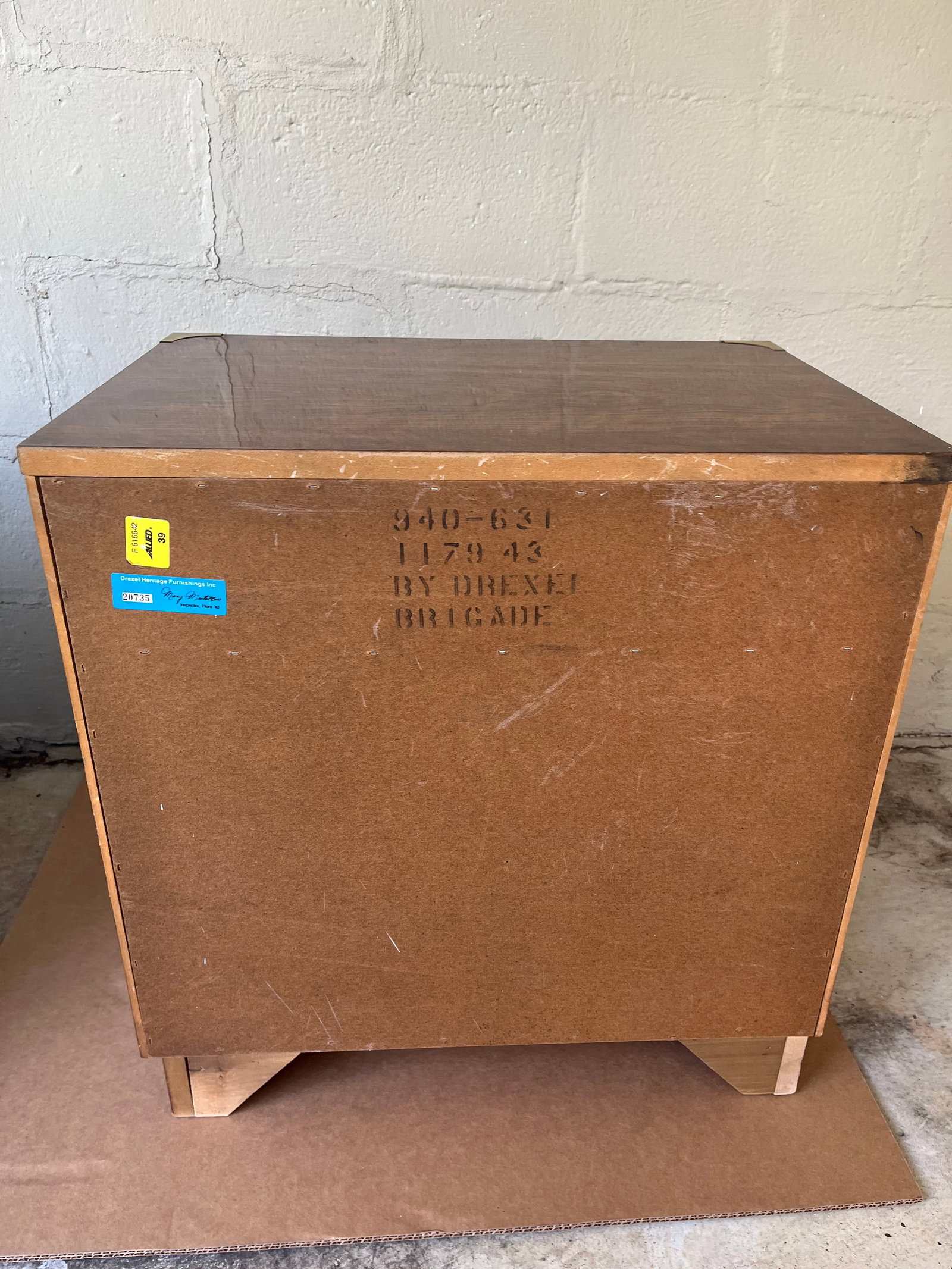 1960s Vintage Drexel Campaign Style Nightstand - 6