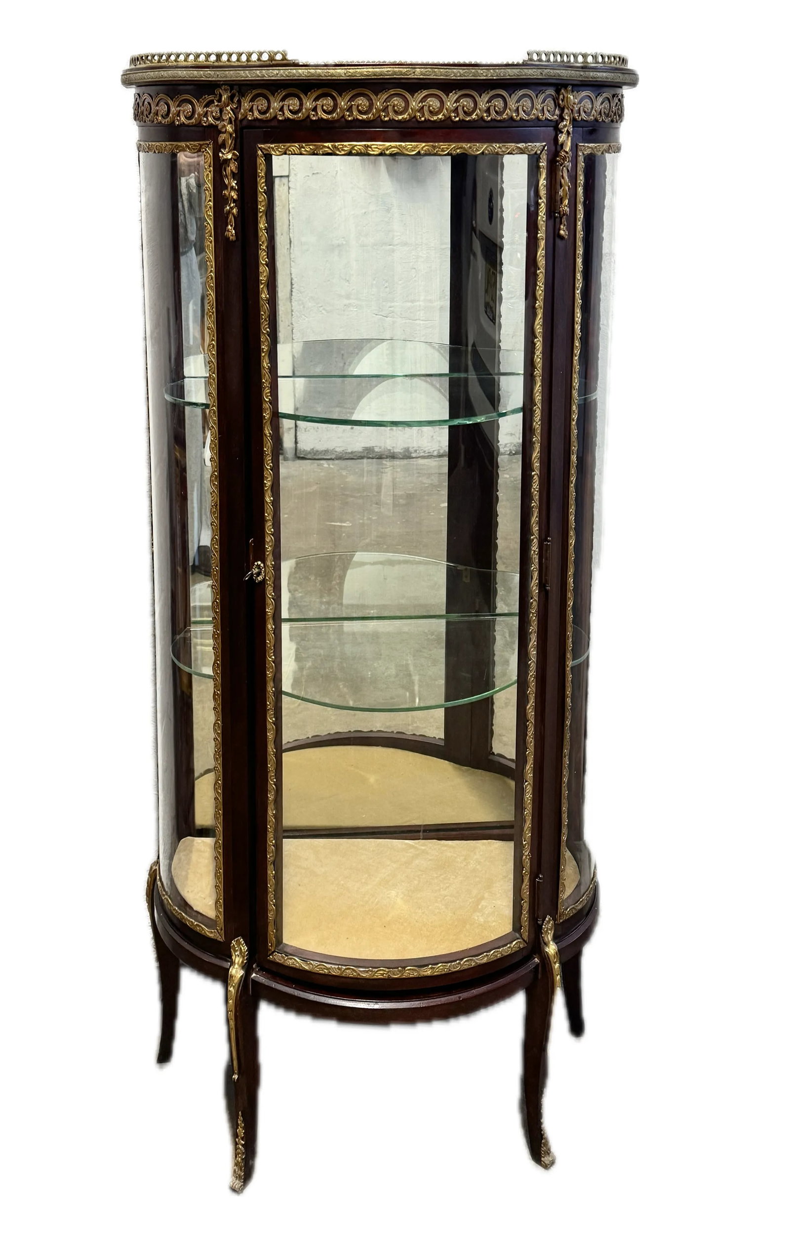 1920s French Style Mahogany and Ormolu Mounted Vitrine - 2