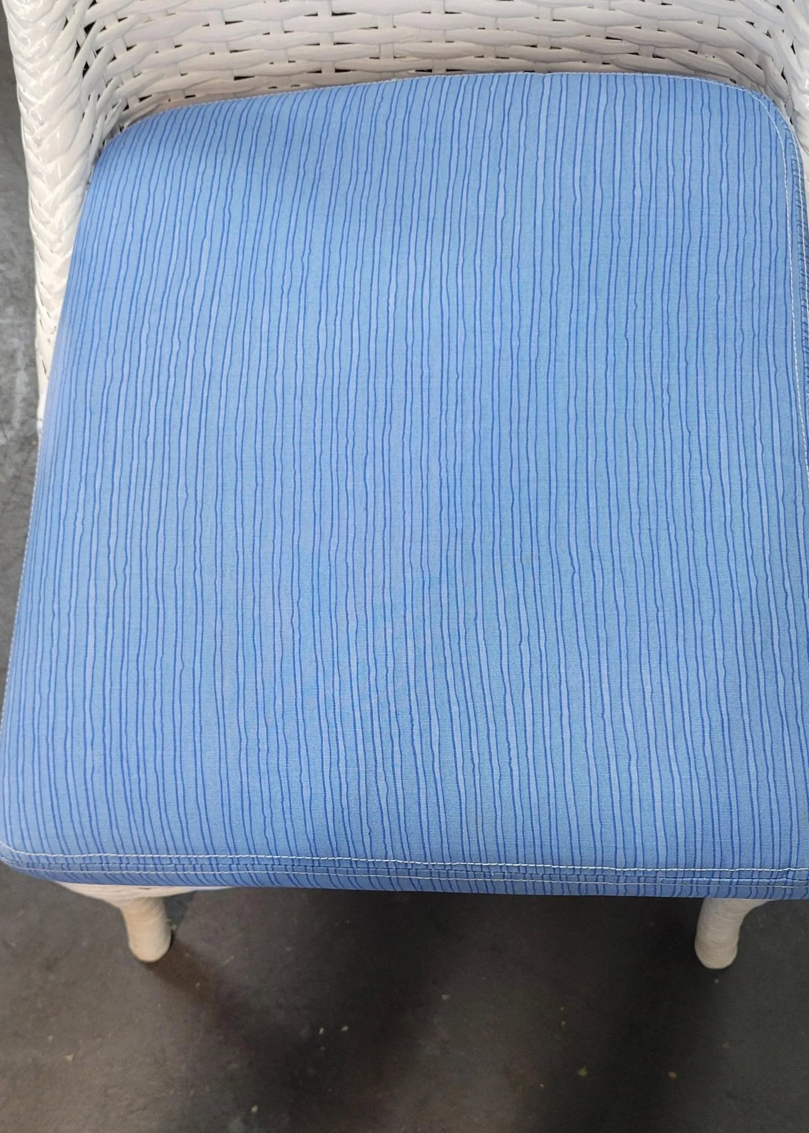 Vintage White Wicker Dining Chairs by McGuire- Set of 4 - 11