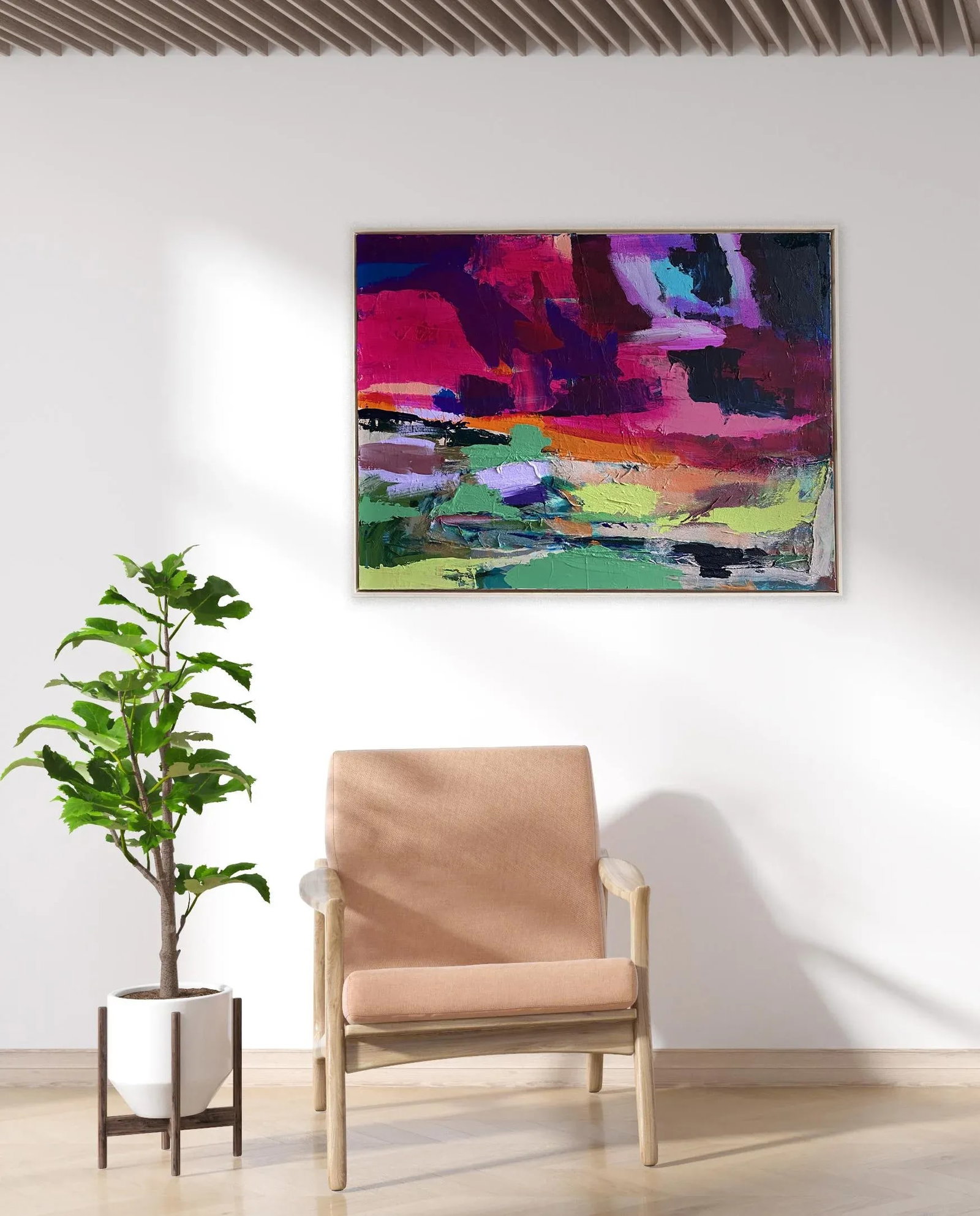 "September Sky" 2024 Framed Painting by Jessalin Beutler - 2