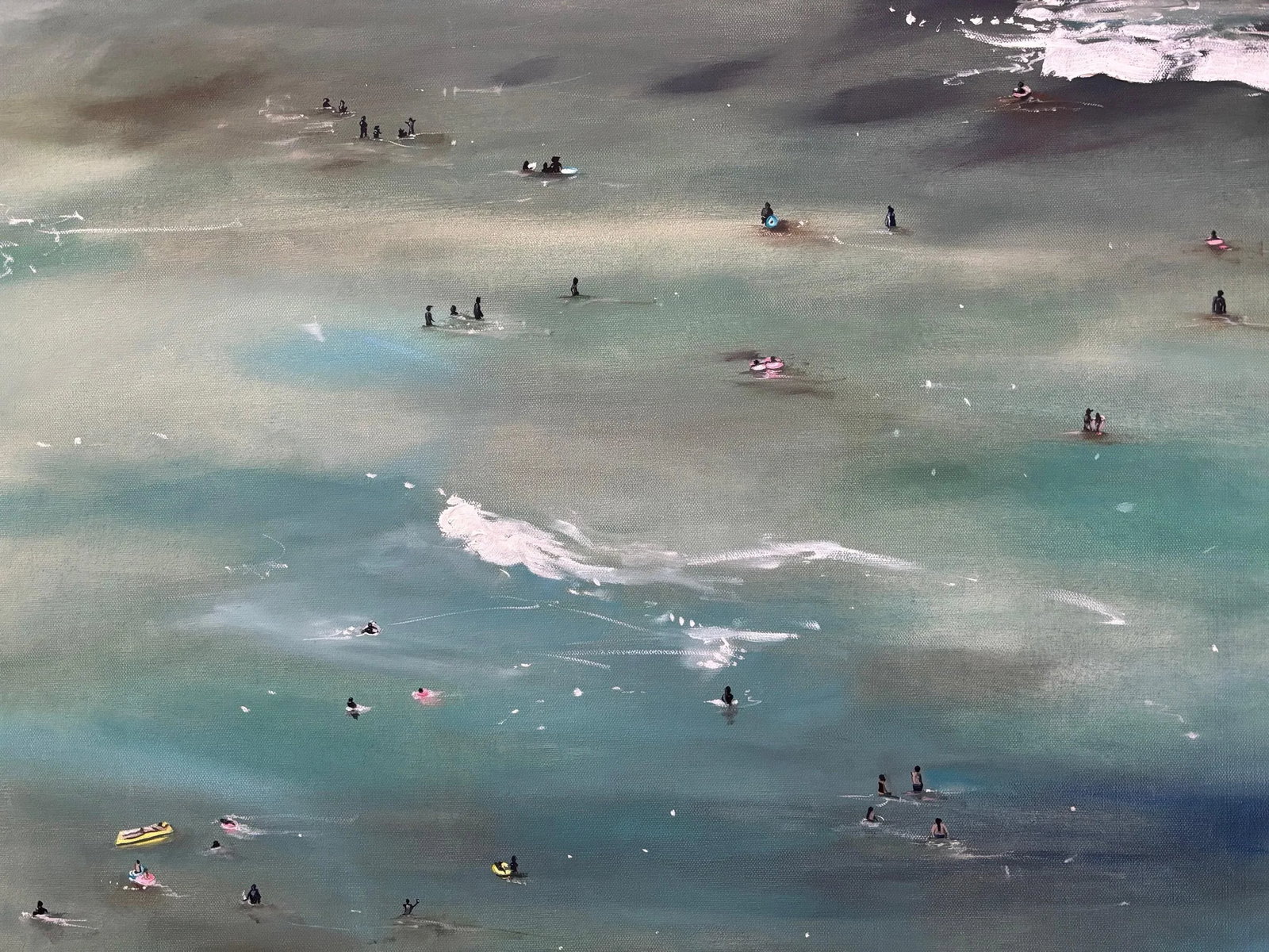 Waikiki Beach, Original Oil Painting on Canvas by Jessica Fairley - 5