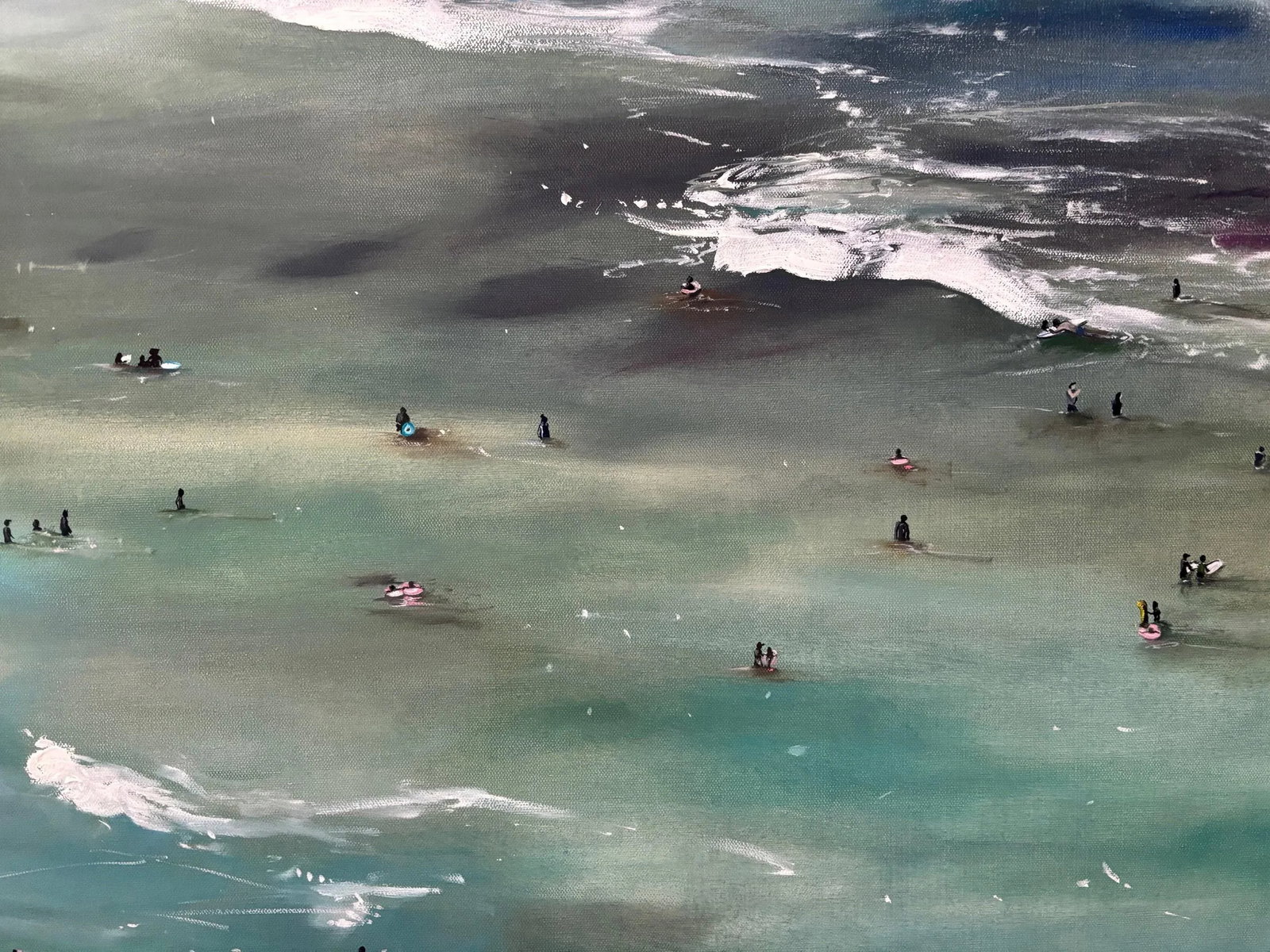 Waikiki Beach, Original Oil Painting on Canvas by Jessica Fairley - 6