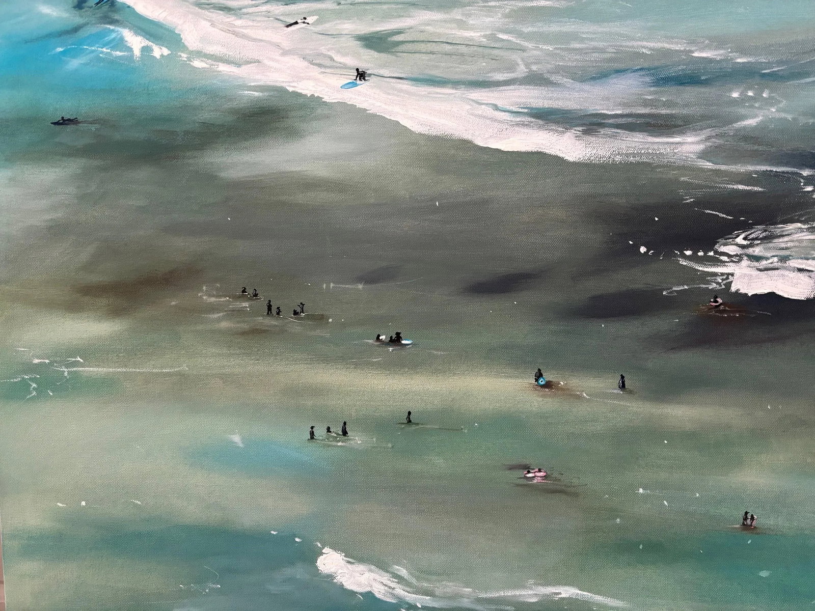 Waikiki Beach, Original Oil Painting on Canvas by Jessica Fairley - 7