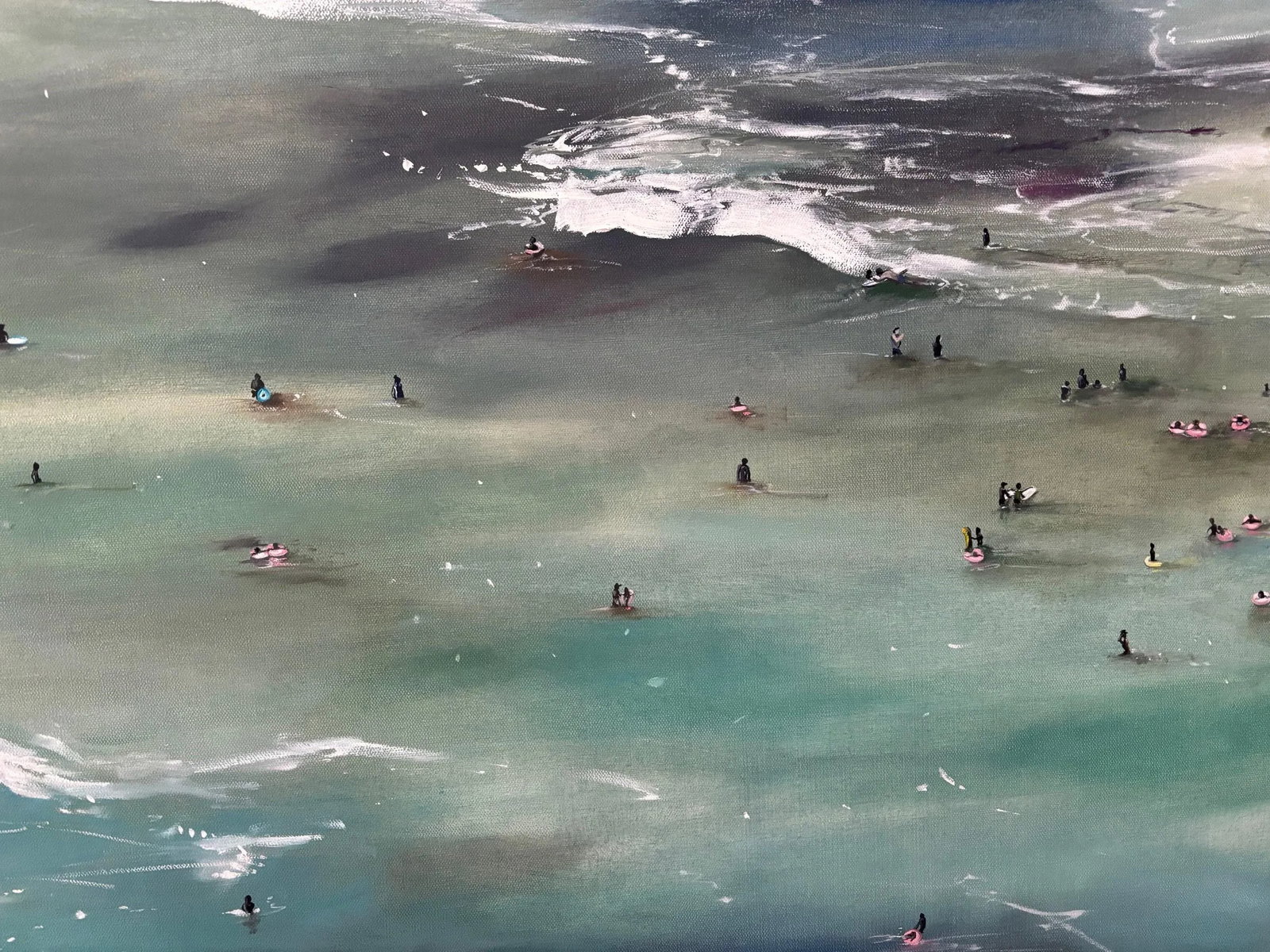 Waikiki Beach, Original Oil Painting on Canvas by Jessica Fairley - 8