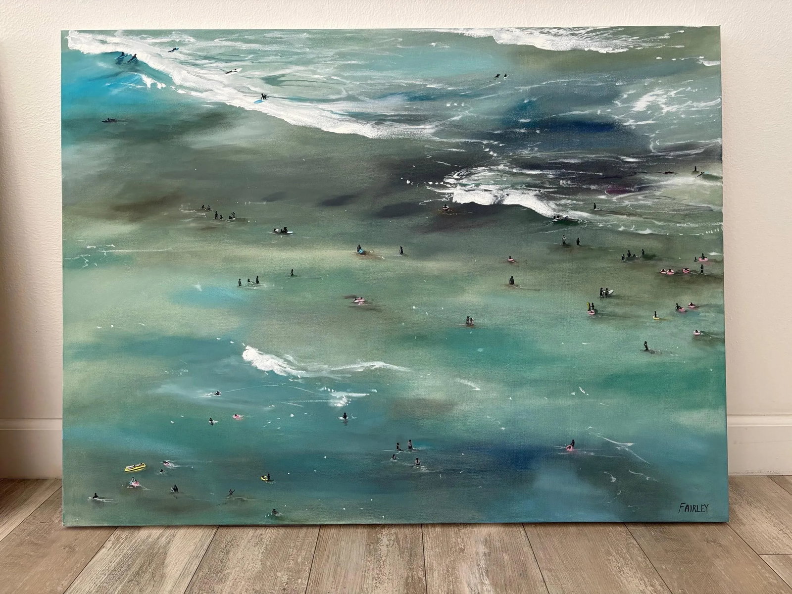 Waikiki Beach, Original Oil Painting on Canvas by Jessica Fairley - 9