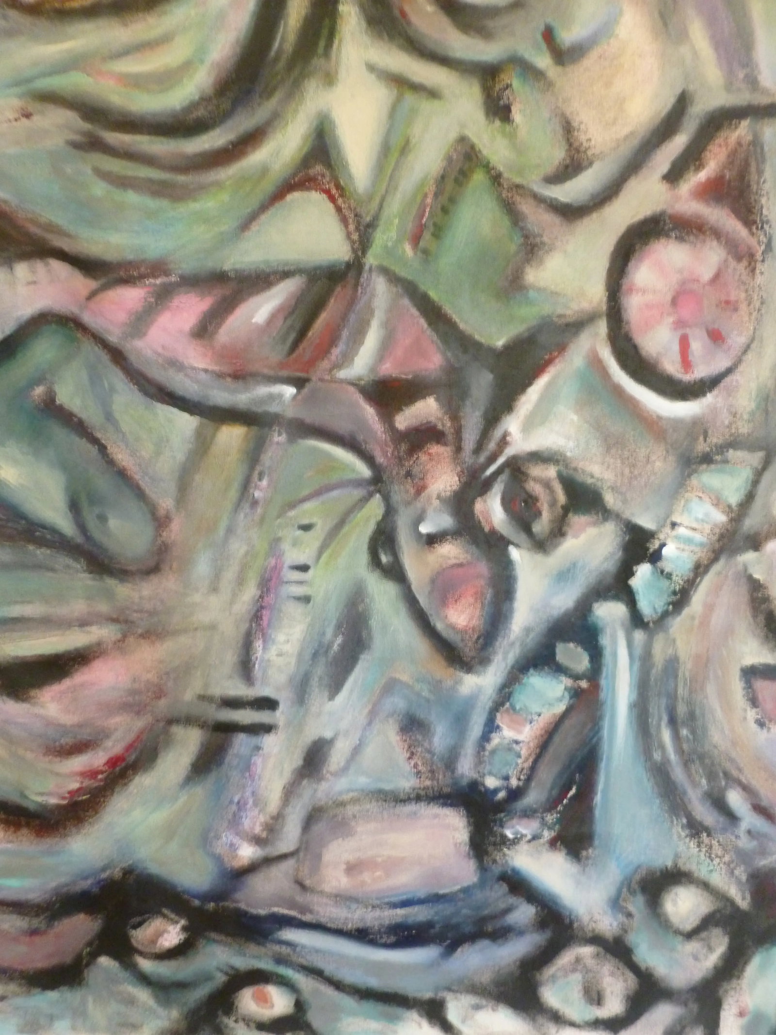 "Going Under" Huge Surreal Expressionist Oil and Acrylic Painting by Scott Spencer - 3