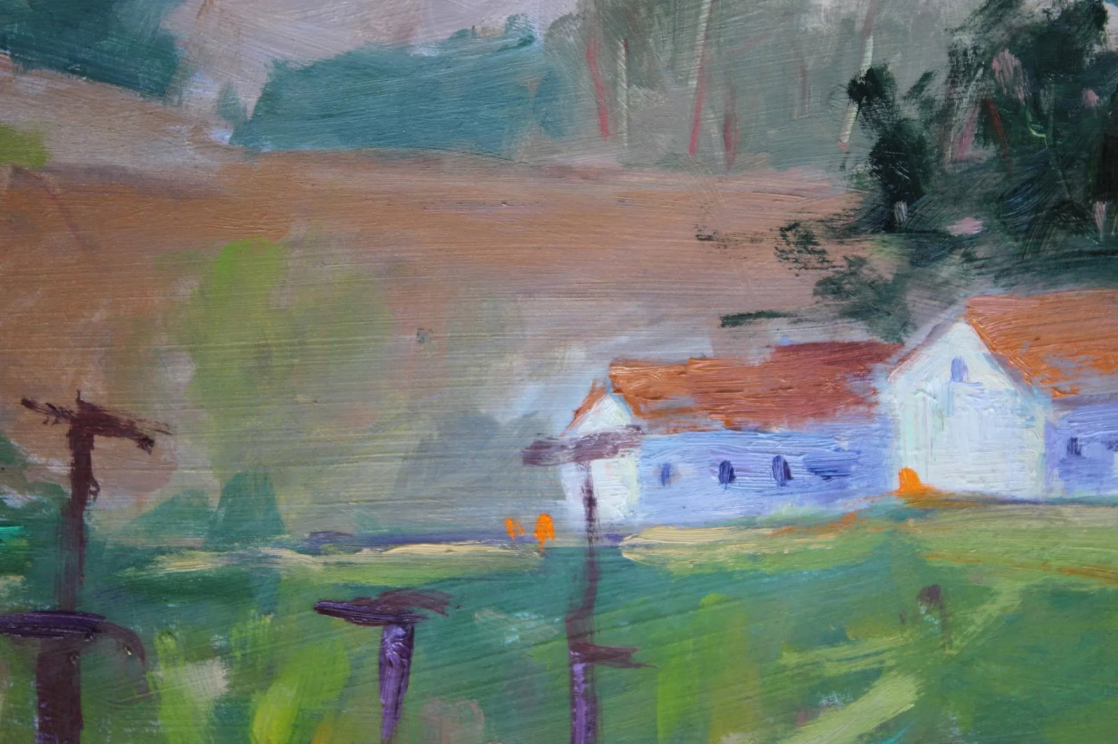 Sonoma Vines, Contemporary Plein Air Oil Painting - 10