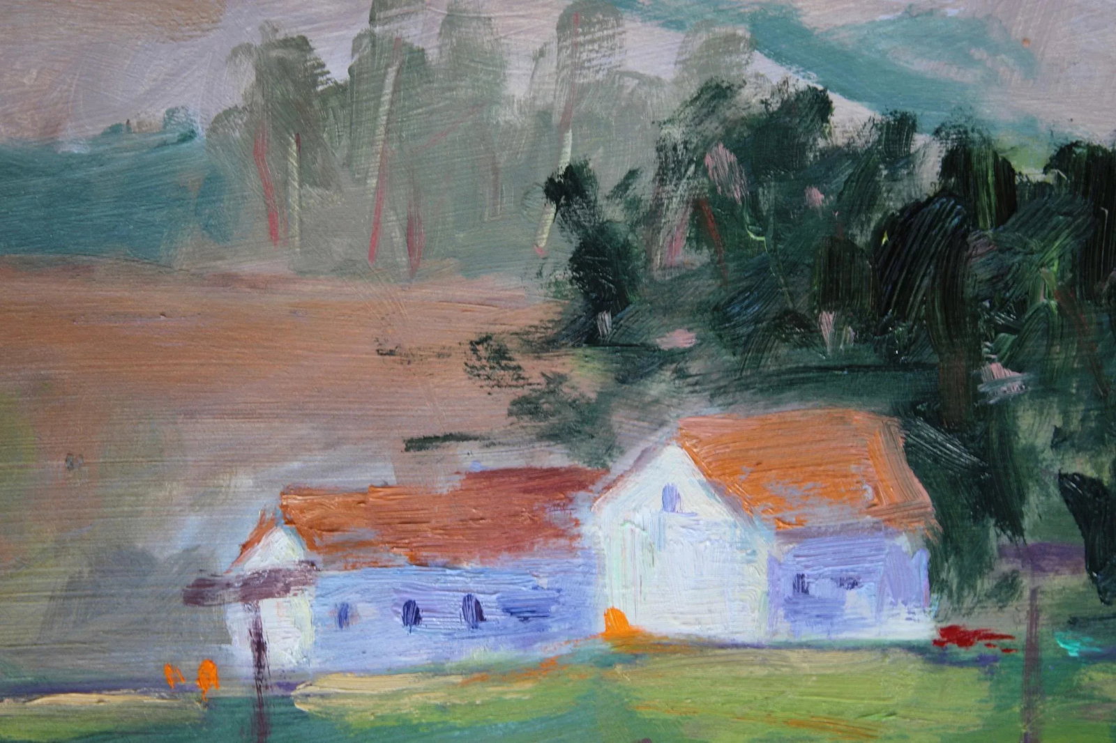 Sonoma Vines, Contemporary Plein Air Oil Painting - 8