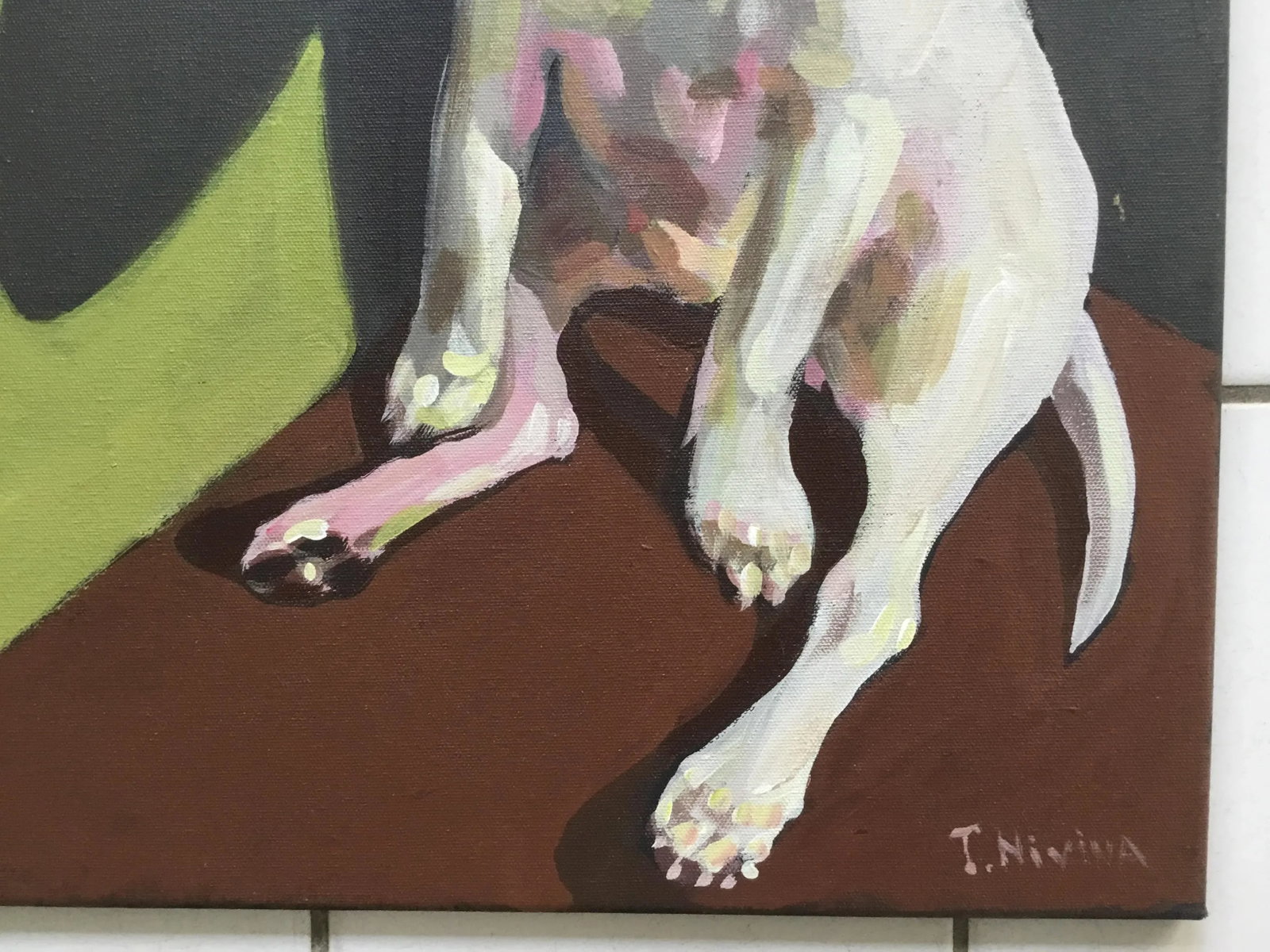 "in the Corner" Acrylic on Canvas by T. Nivina - 4