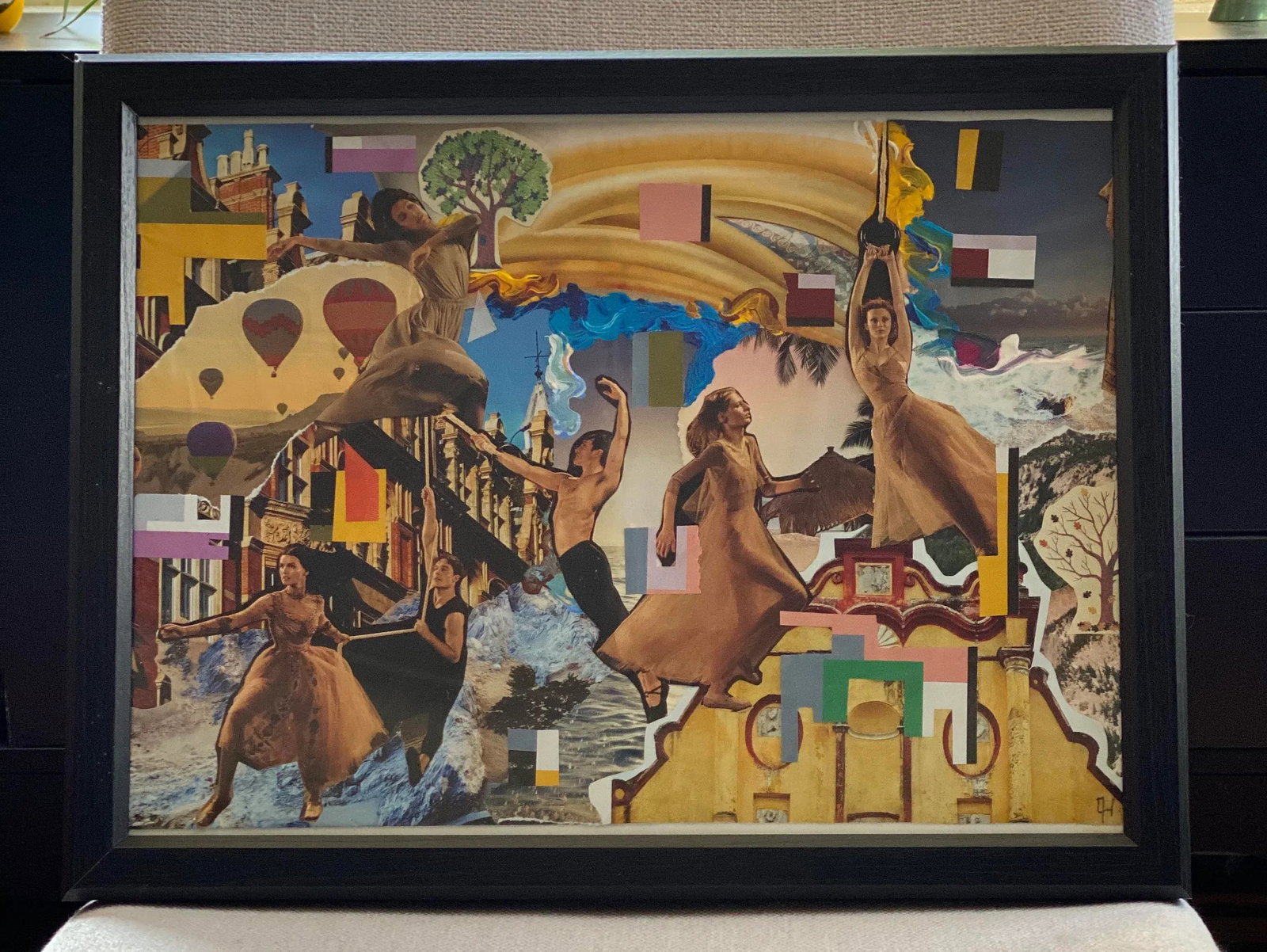 Original "Moving" Framed Collage by Lee Ten Hoeve - 5