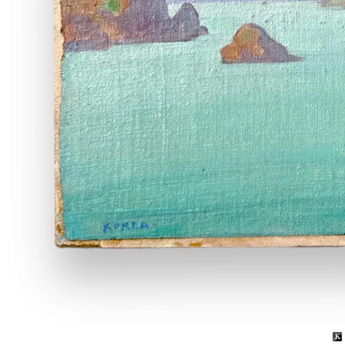 Carl W. Brandien, American, Oil on Canvas Affixed to Board "Korea" - 4