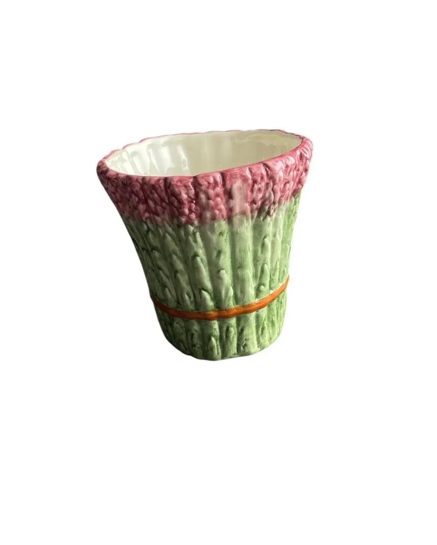 Vintage Olfaire Asparagus Ceramic Vase Portugal - 2