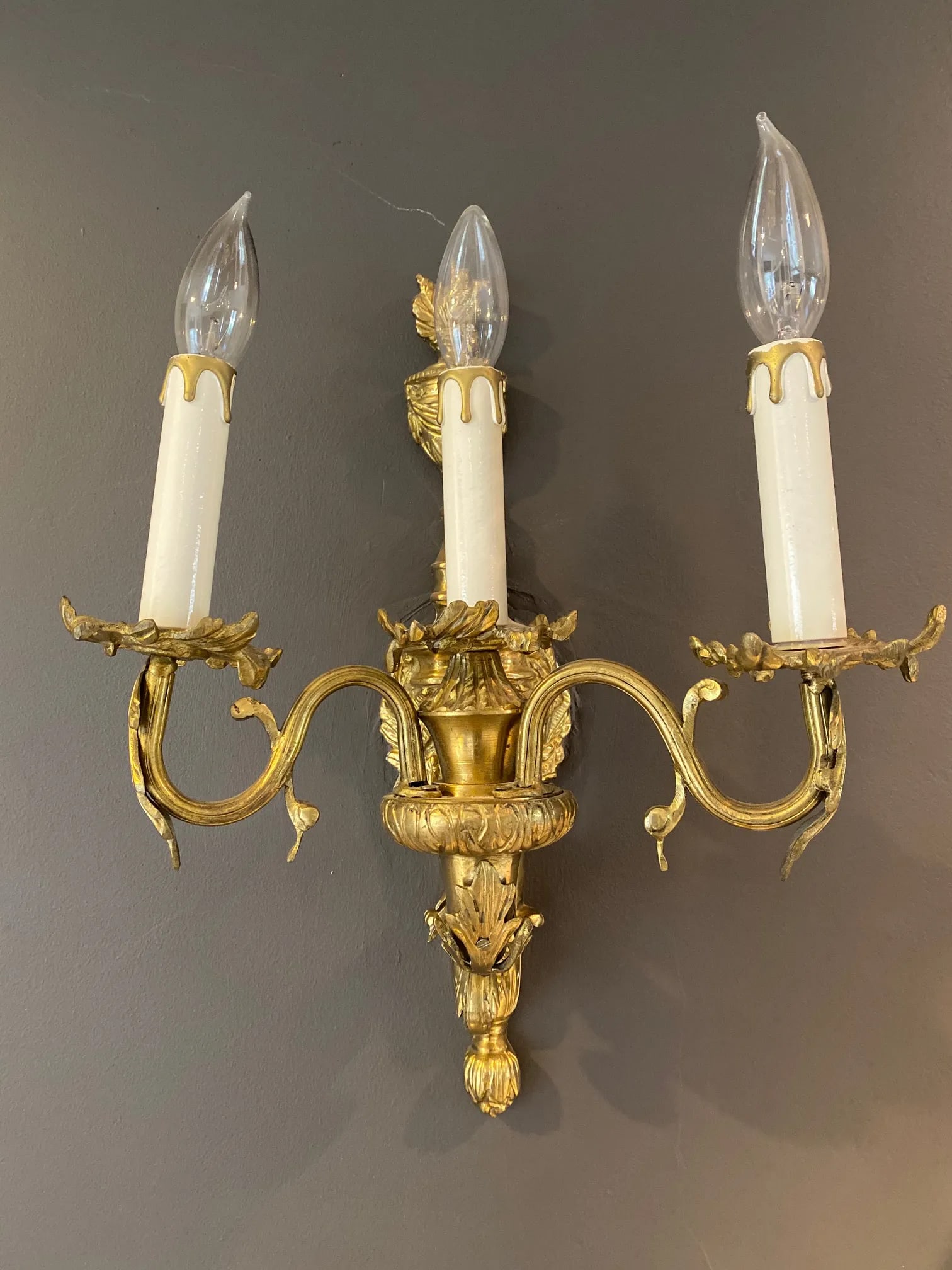 1920s Antique Bronze Sconces - a Pair - 4