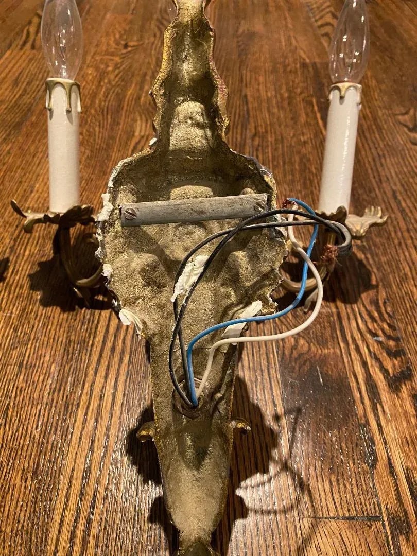 1920s Antique Bronze Sconces - a Pair - 6