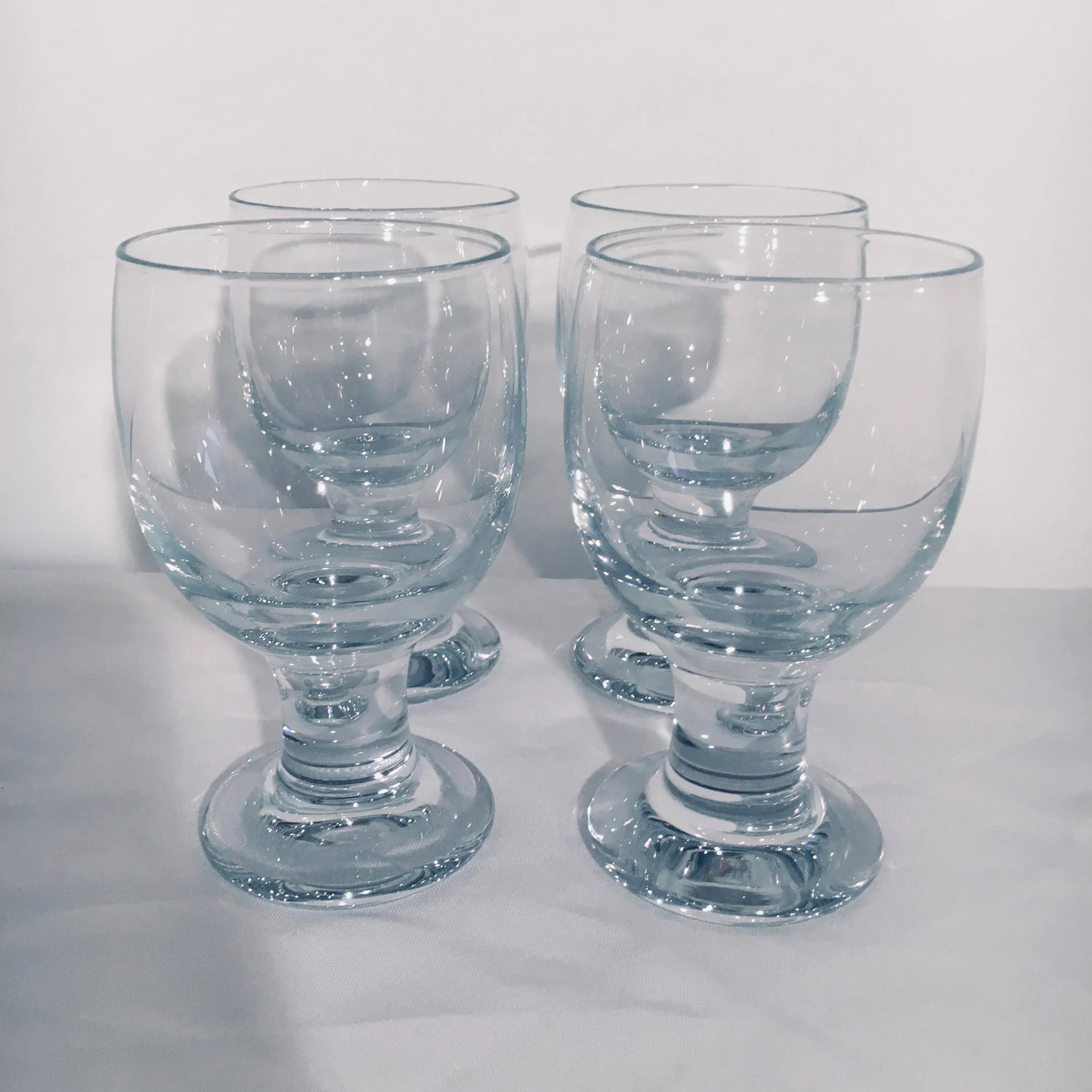 Vintage Signed Crystal Water Goblets - Set of 4 - 7