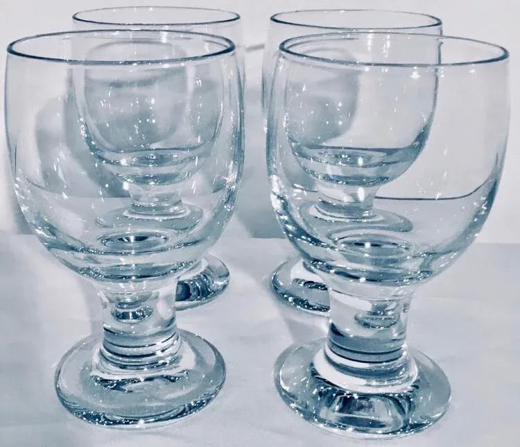 Vintage Signed Crystal Water Goblets - Set of 4 - 8