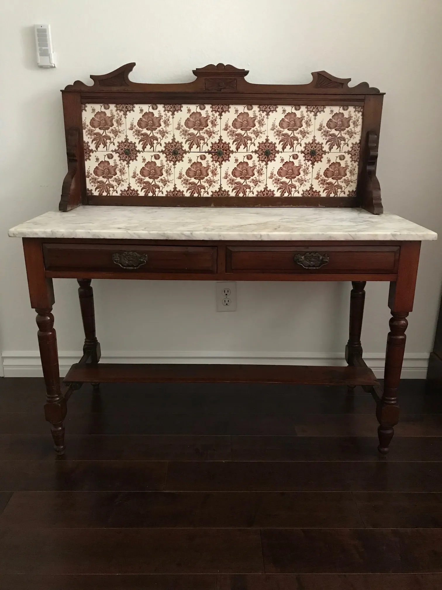 1850-1870 Victorian English Marble Top Washstand - 2