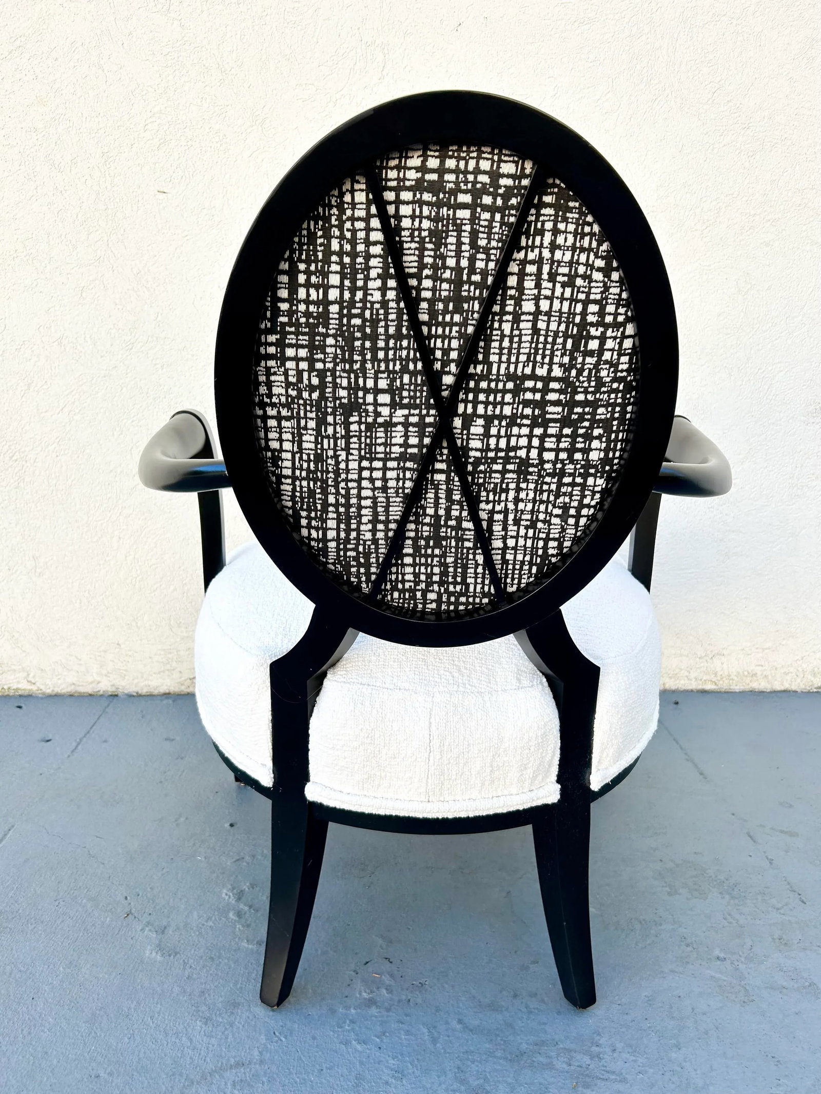 Barbara Barry for Baker Oval X Back Lounge Chair - 10