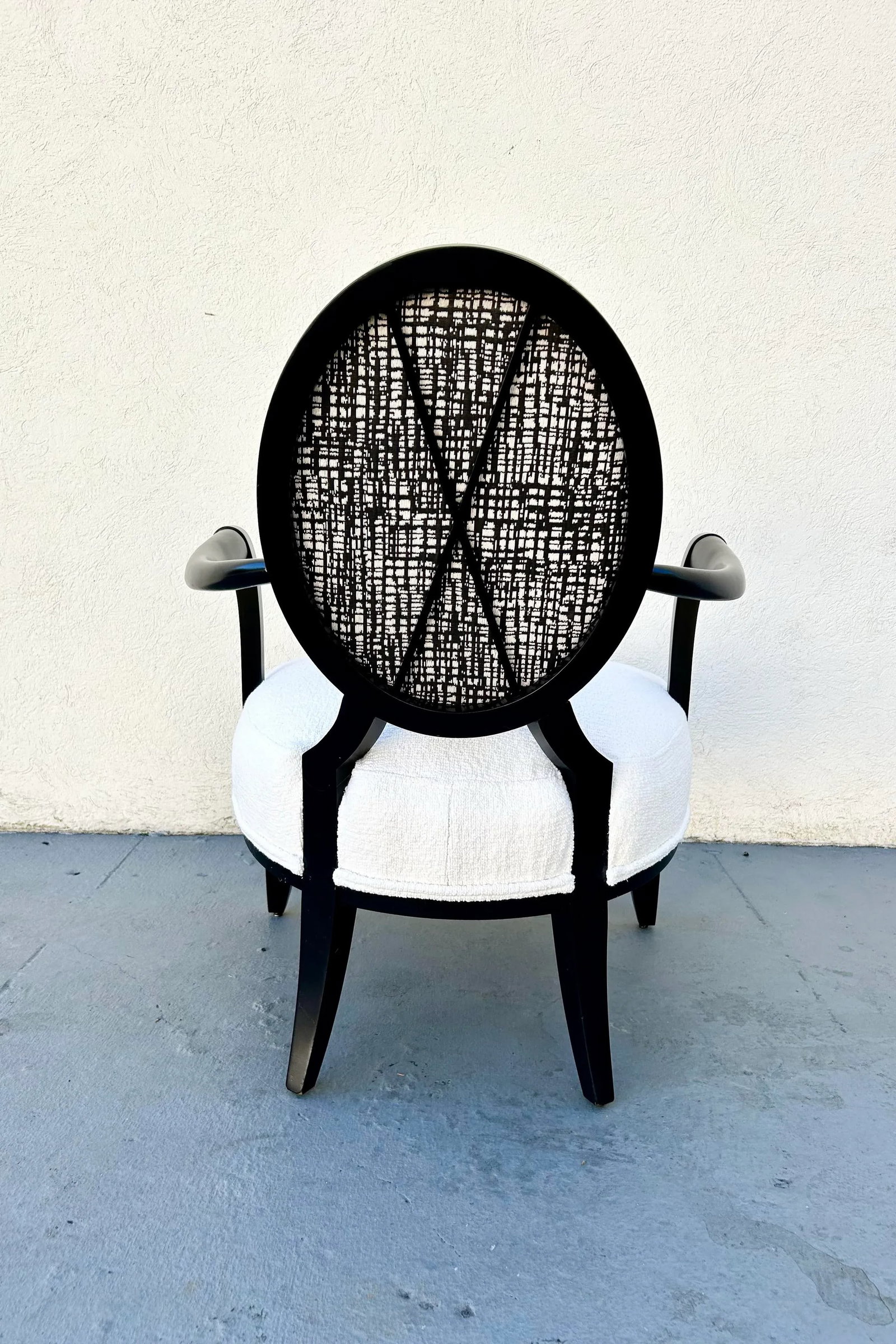 Barbara Barry for Baker Oval X Back Lounge Chair - 4