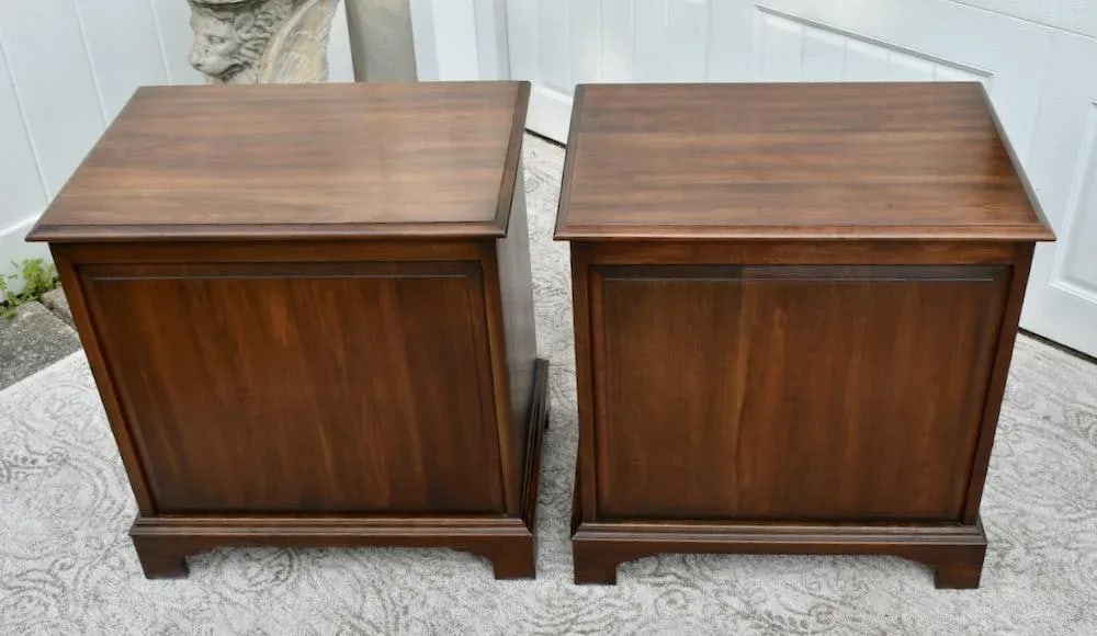 Pennsylvania House Cherry Nightstands Vintage Traditional Bedside Chest Pair - 3