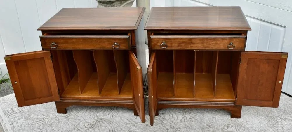 Pennsylvania House Cherry Nightstands Vintage Traditional Bedside Chest Pair - 9