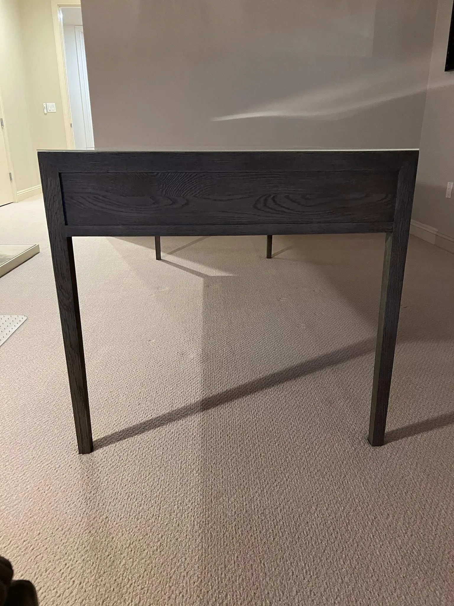 Restoration Hardware French Contemporary Desk in Brushed Grey Oak/Satin Pewter - 3