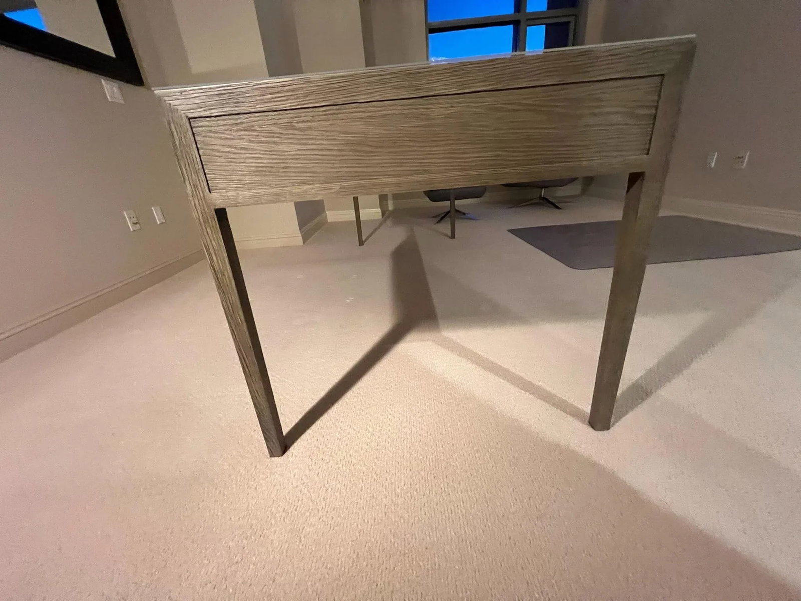 Restoration Hardware French Contemporary Desk in Brushed Grey Oak/Satin Pewter - 5