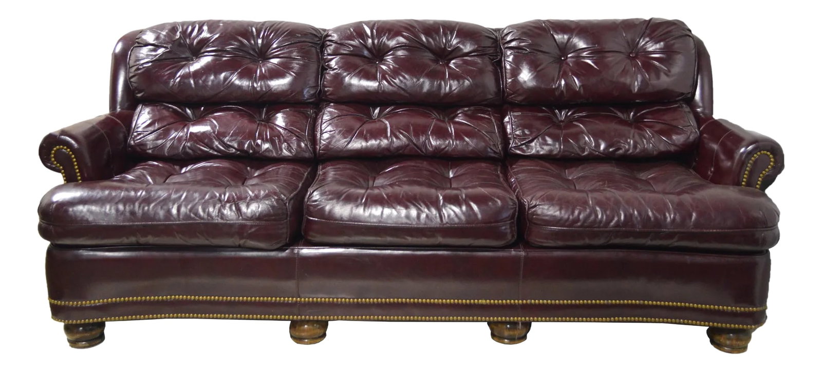 Late 20th Century Hancock & Moore Fine Tufted Leather Sofa (1 of 10)