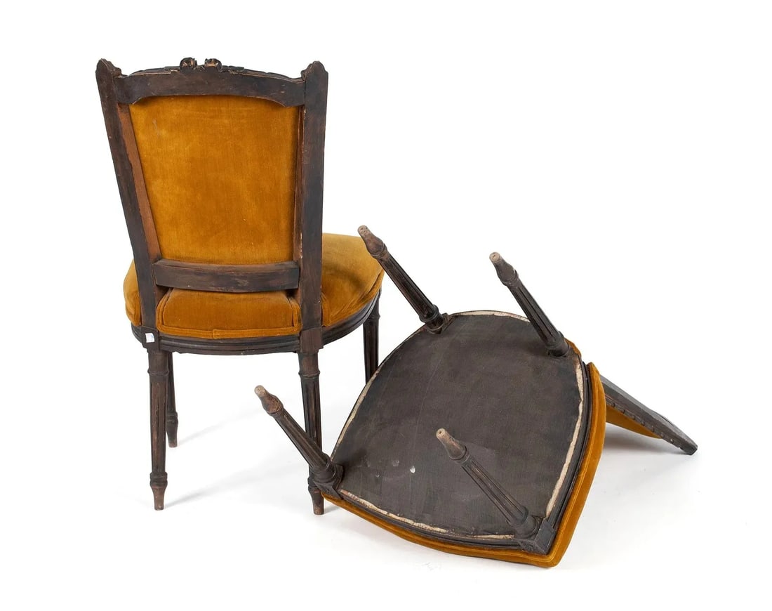 Late 19th Century Pair of Louis XVI Style Side Chairs - 3