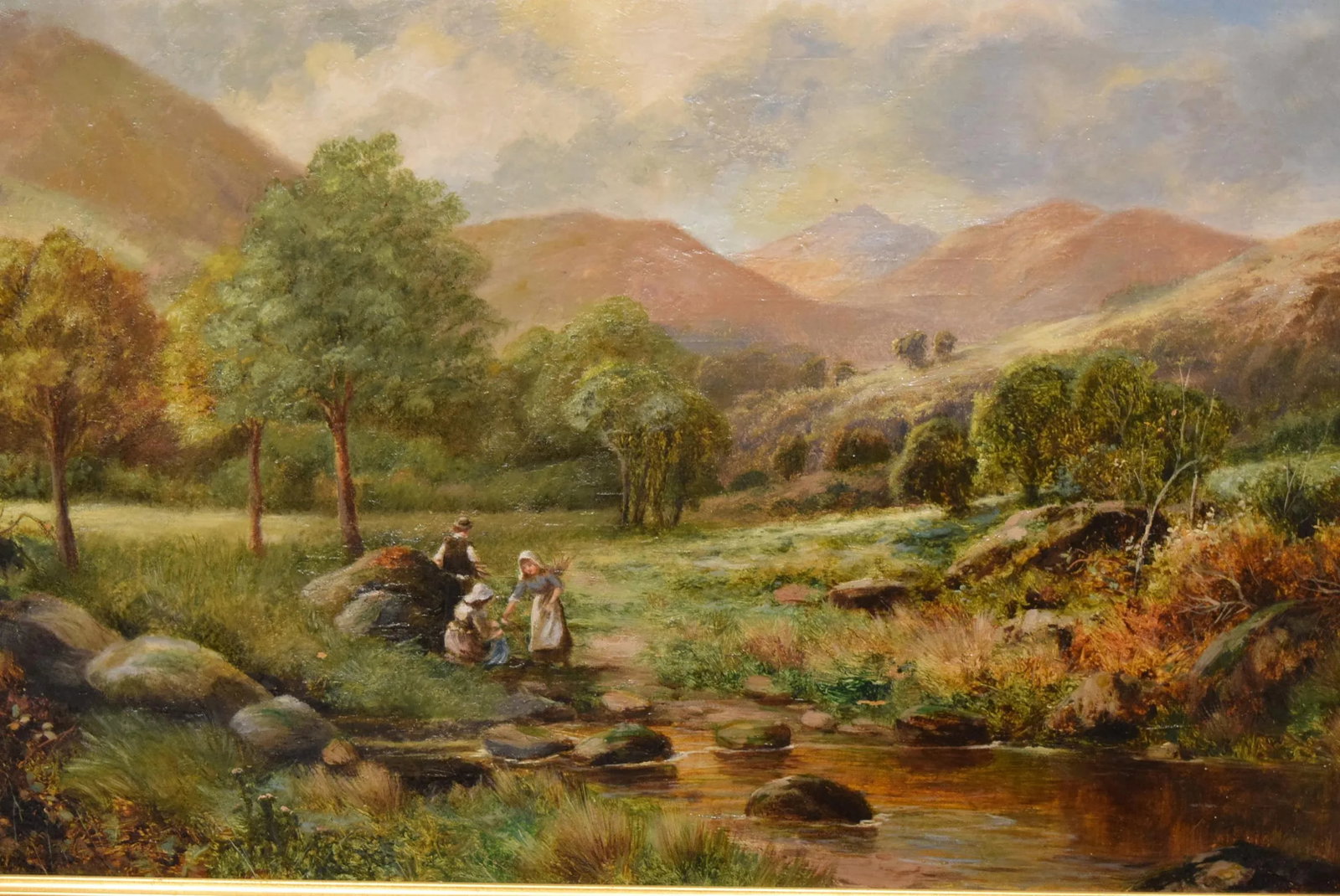 Late 19th-Century Framed English Landscape--Oil on Canvas - 2
