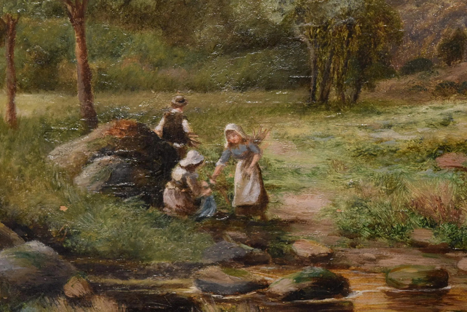 Late 19th-Century Framed English Landscape--Oil on Canvas - 3