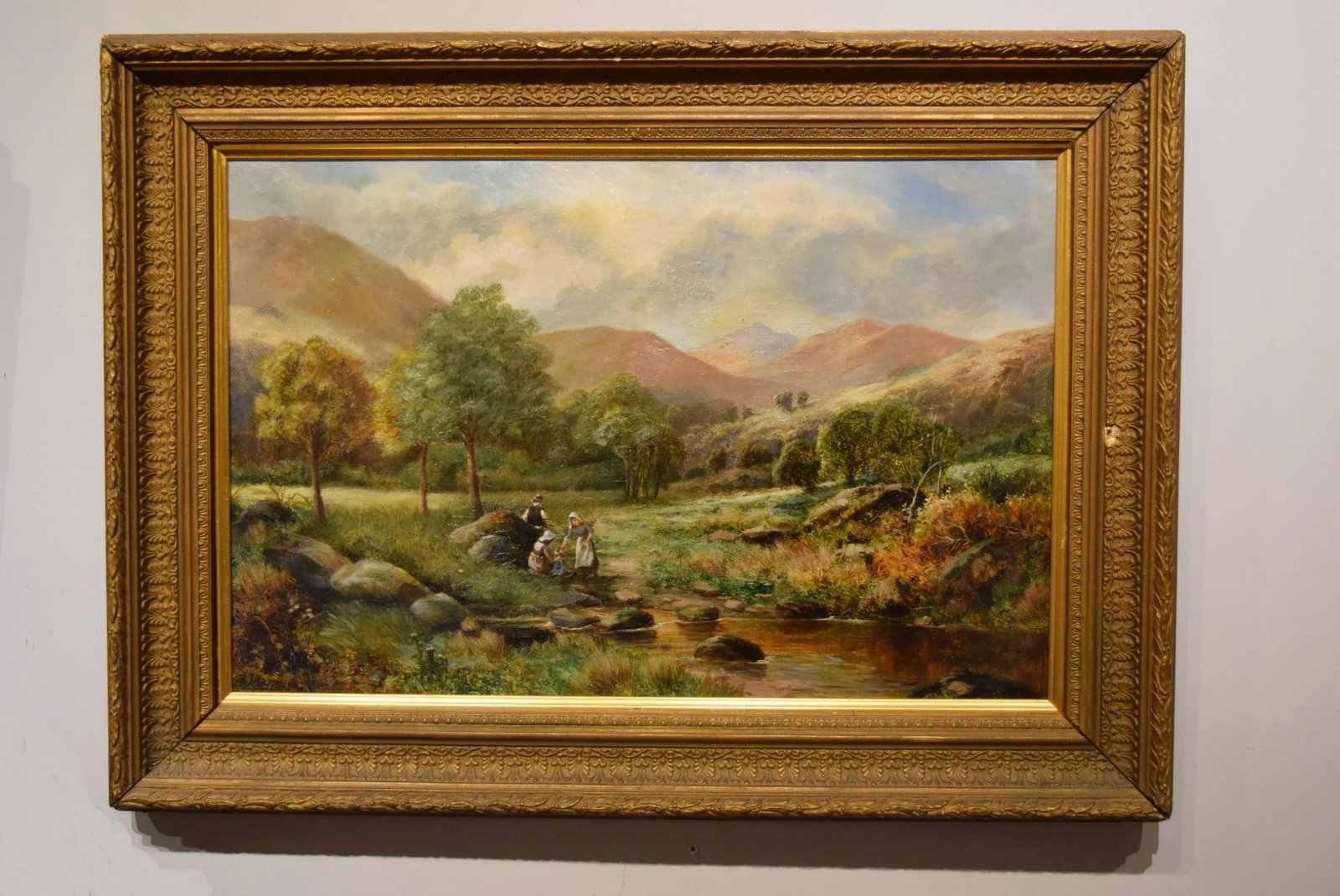 Late 19th-Century Framed English Landscape--Oil on Canvas - 6