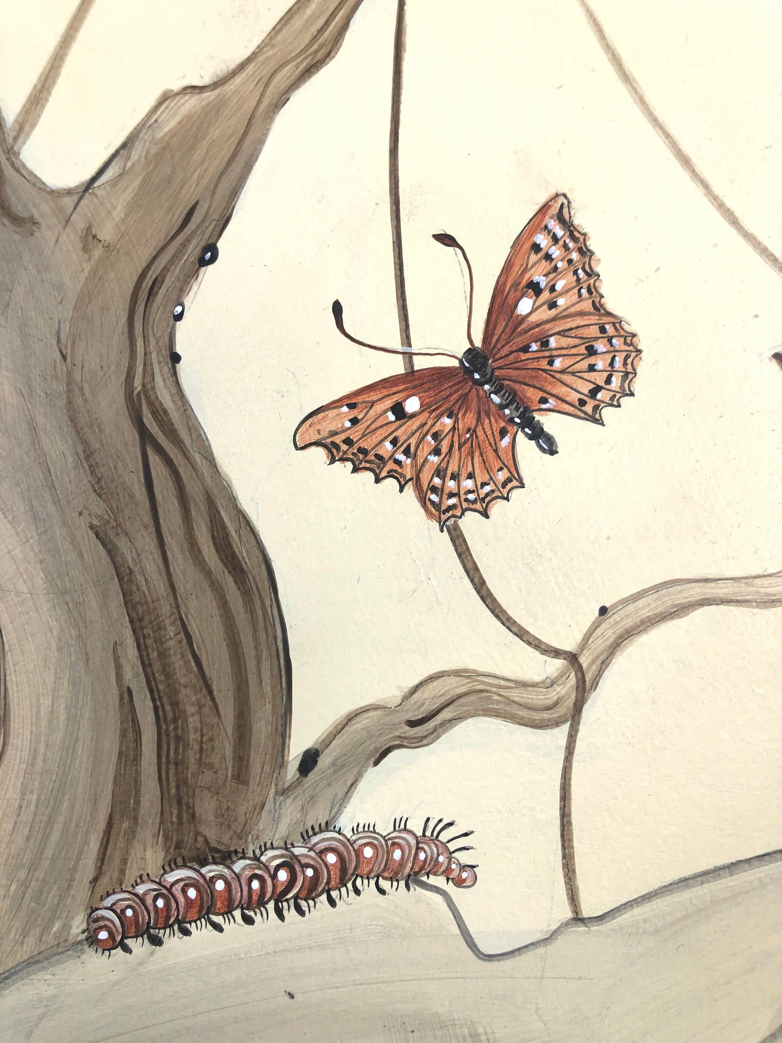 Chinoiserie Style Bird Painting, "Take It to the Nest Level" - 7