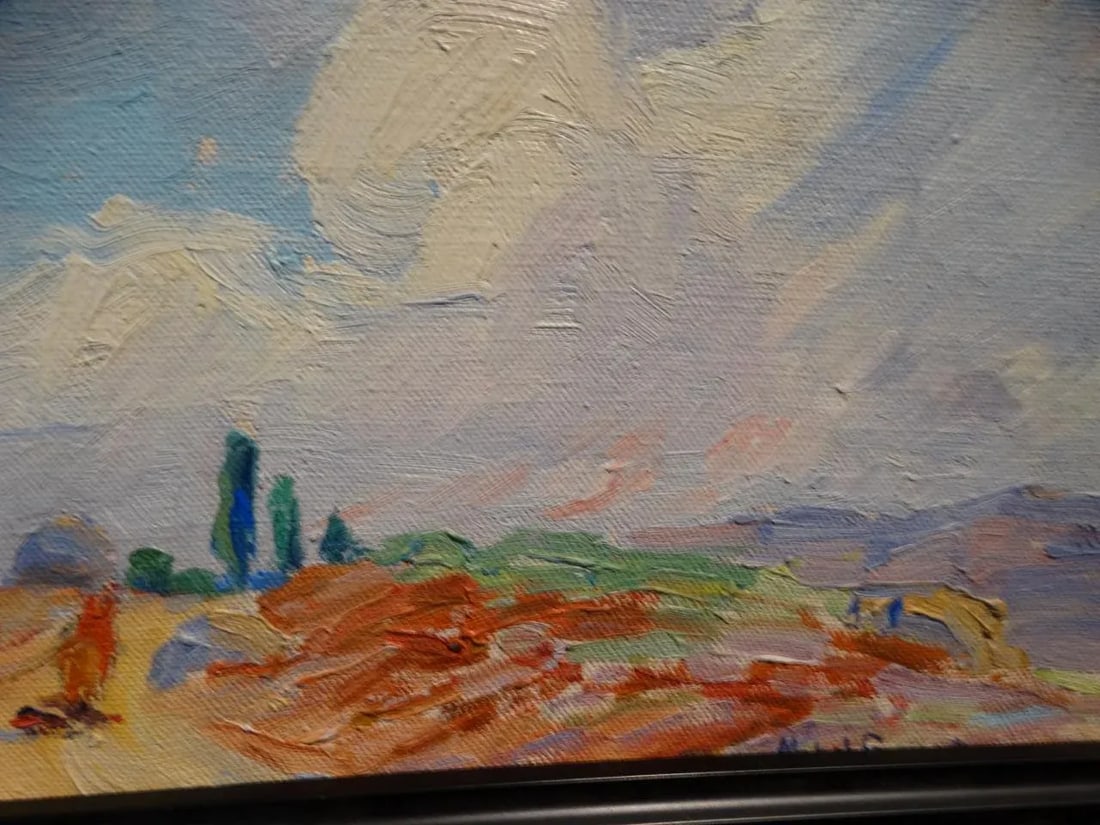 1930s Mabel Sumerlin: Desert Highway Painting, Framed - 3
