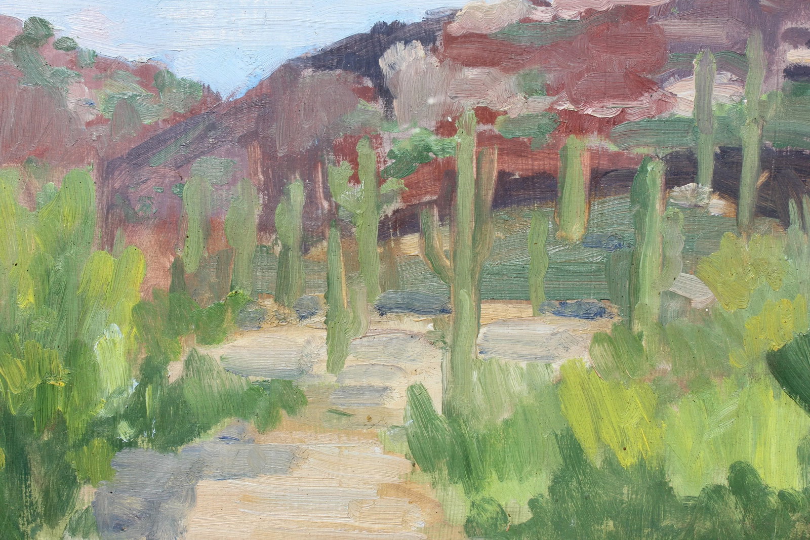 Contemporary Framed Western Desert Oil Paint Landscape by Unknown Artist - 3