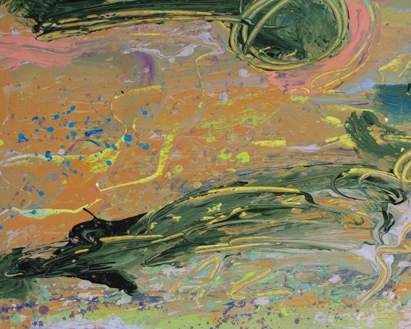 Abstract Acrylic on Paper Landscape Painting by Harry Hilson - 6