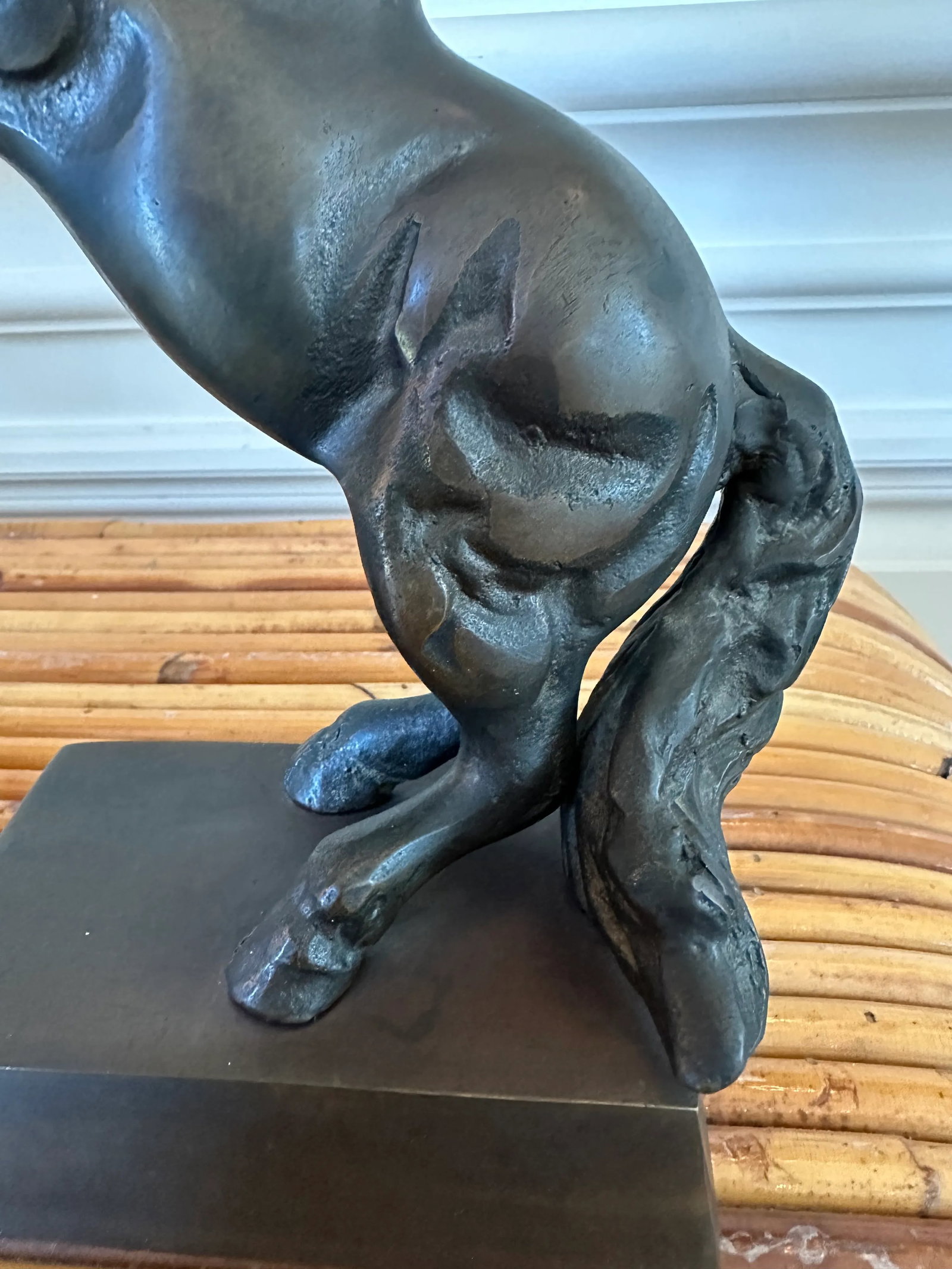 Vintage 1970's Bronze Finish Horse Sculptures -a Pair - 5