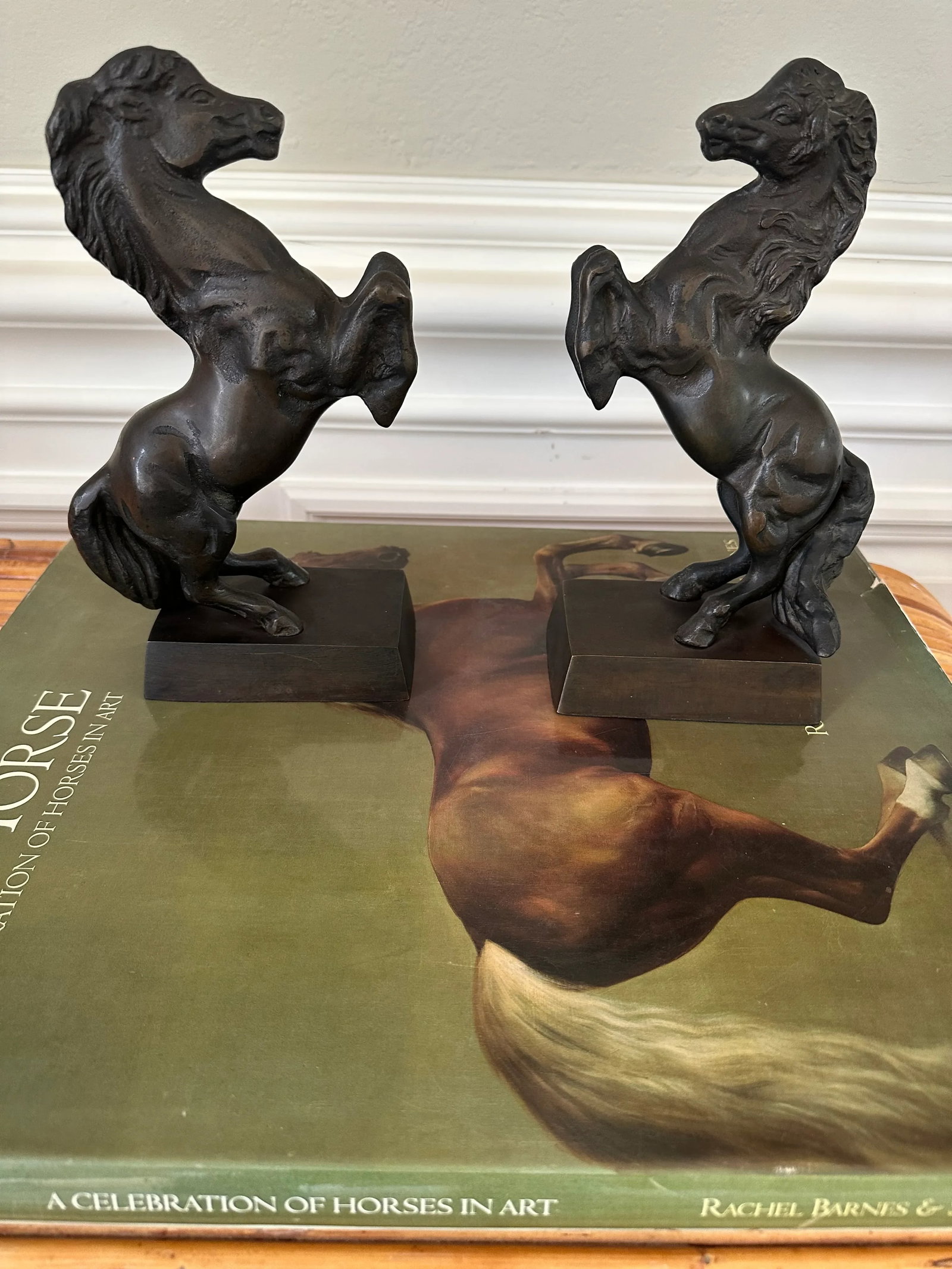 Vintage 1970's Bronze Finish Horse Sculptures -a Pair - 8